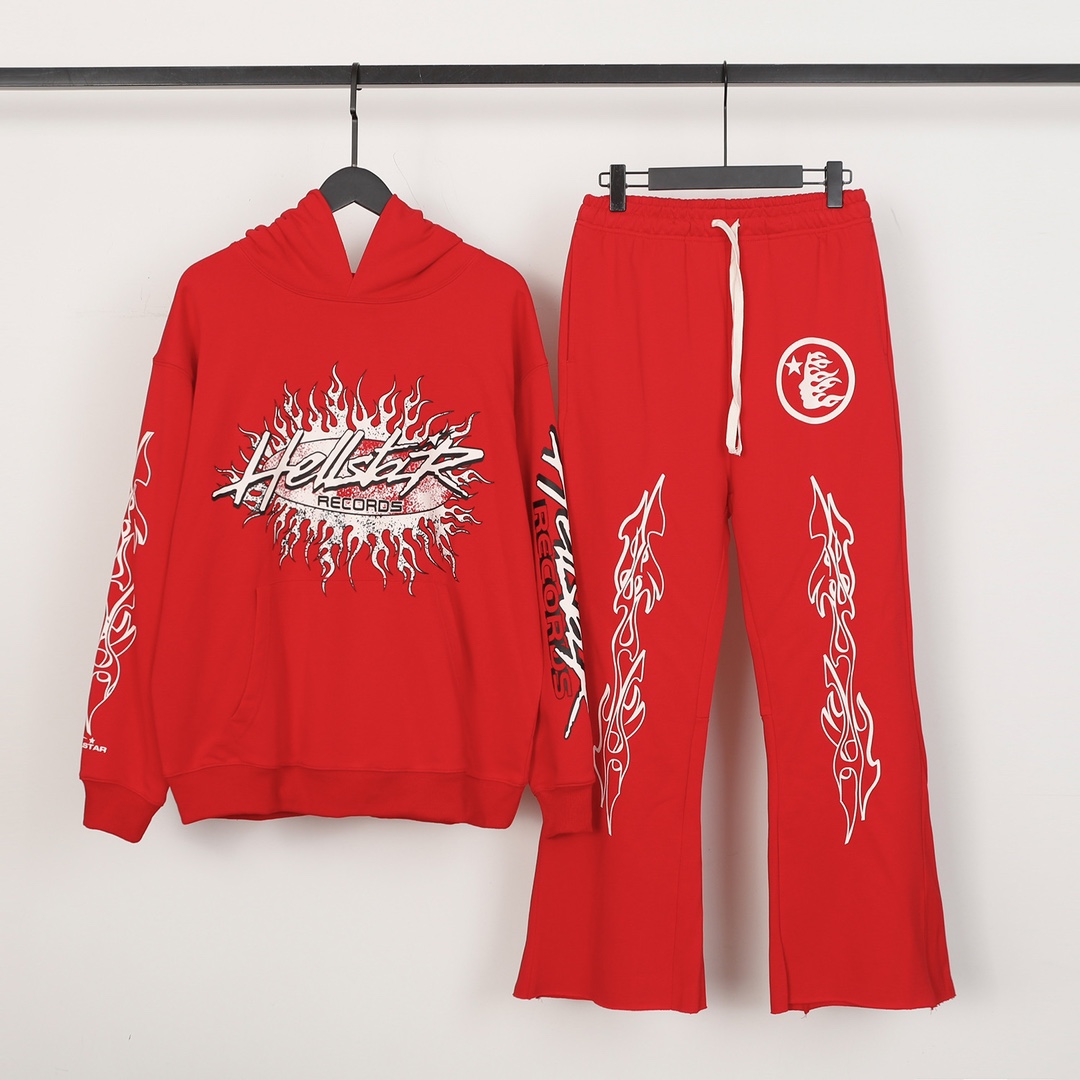 Hellstar Cotton Hoodie And Sweatpant - FashionPlug