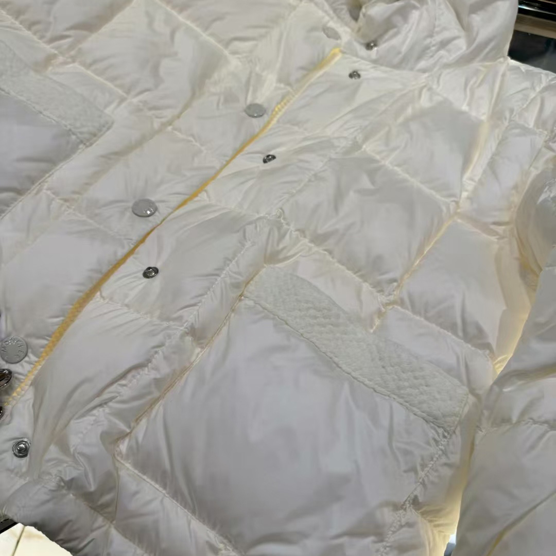 Moncler Jarcieu Braided Trim Short Down Jacket  - FashionPlug