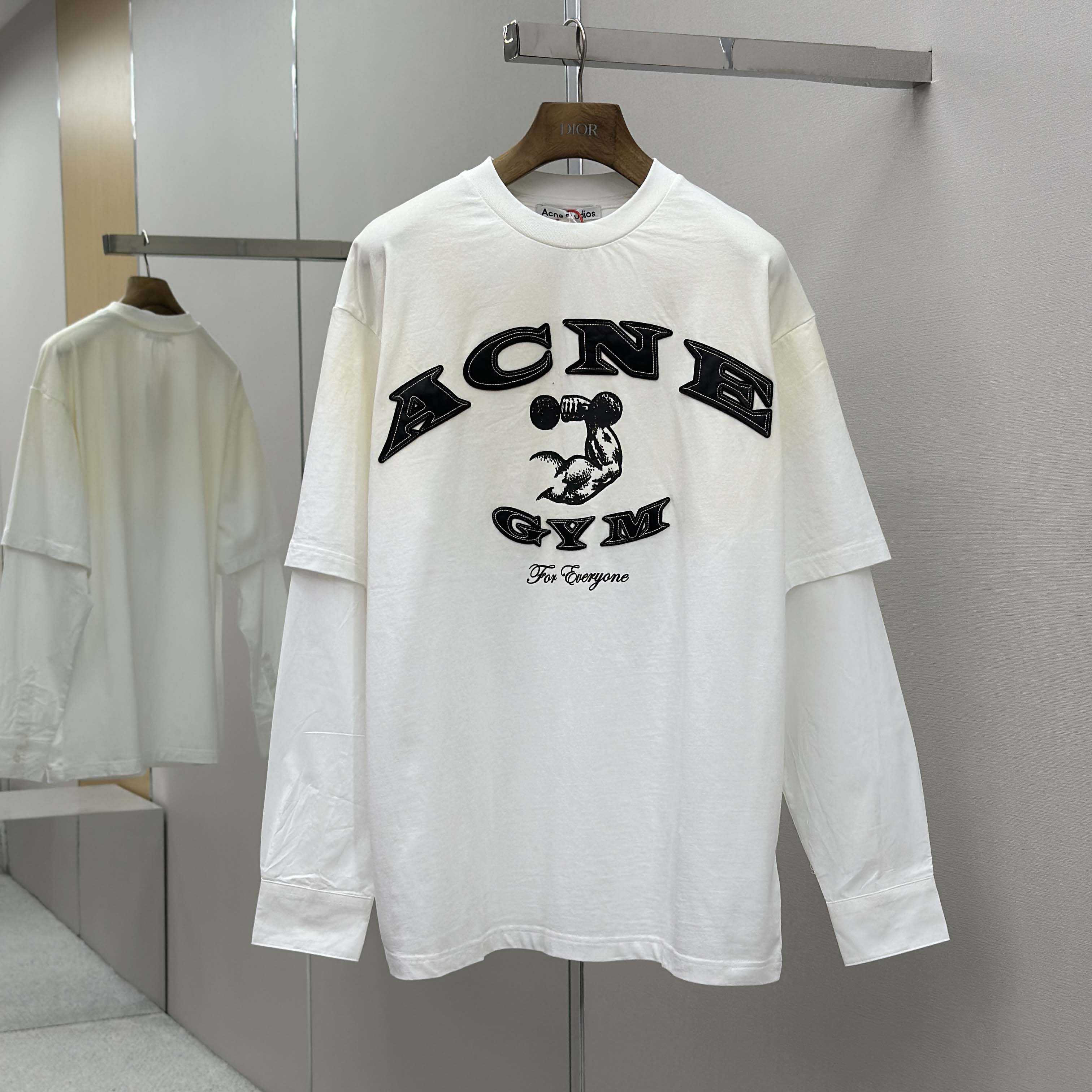 Acne Studios Layered Logo T-shirt - FashionPlug