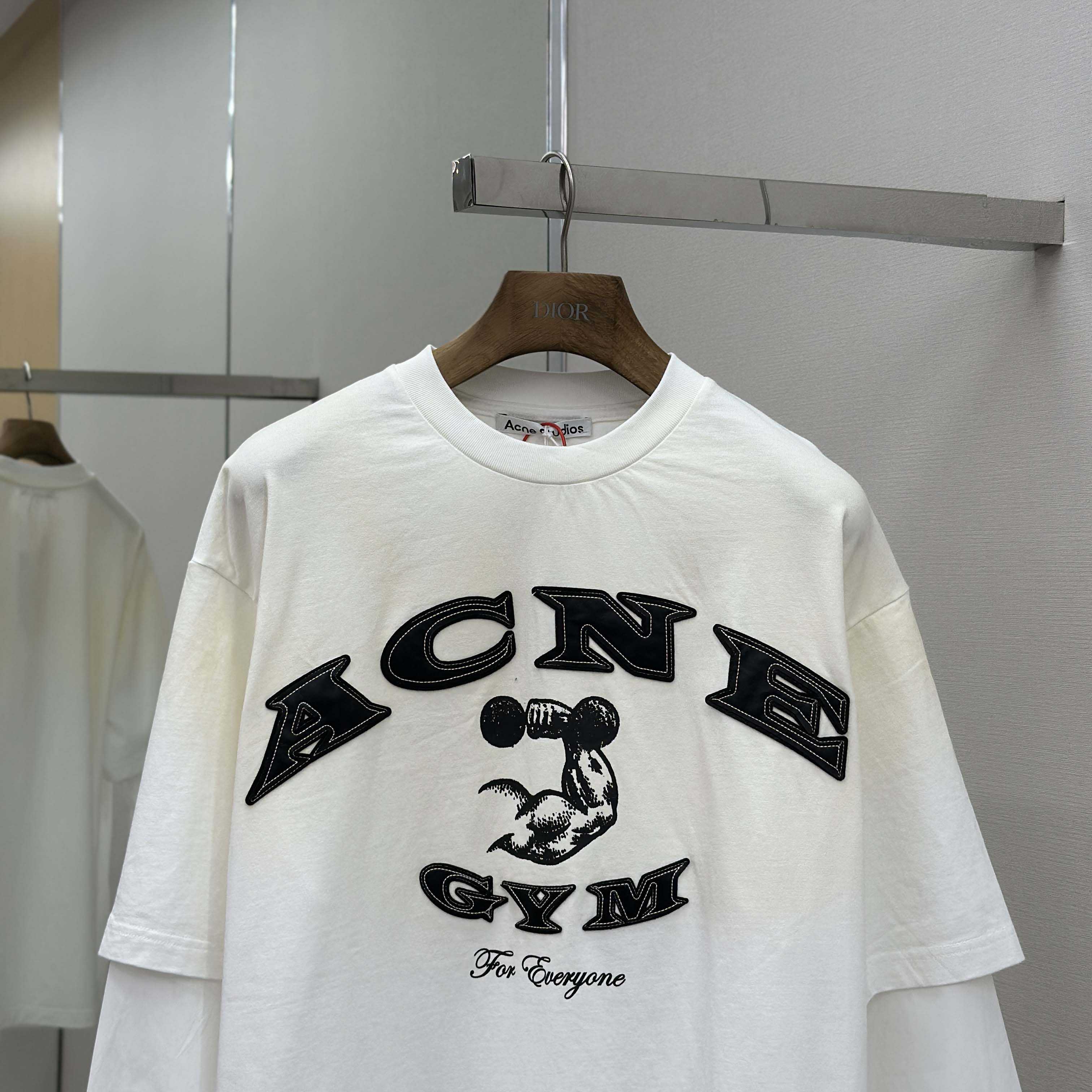 Acne Studios Layered Logo T-shirt - FashionPlug