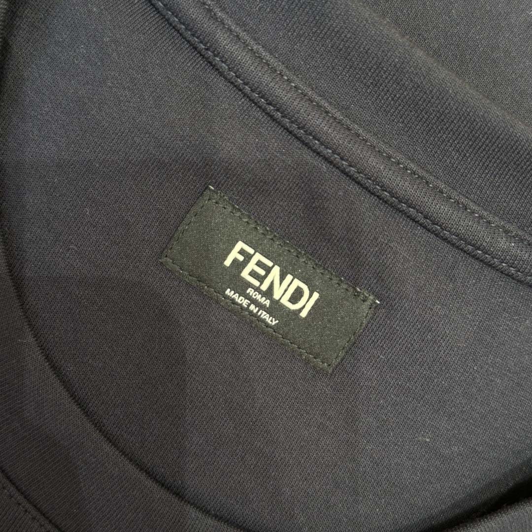 Fendi Dark Blue Cotton T-shirt - FashionPlug