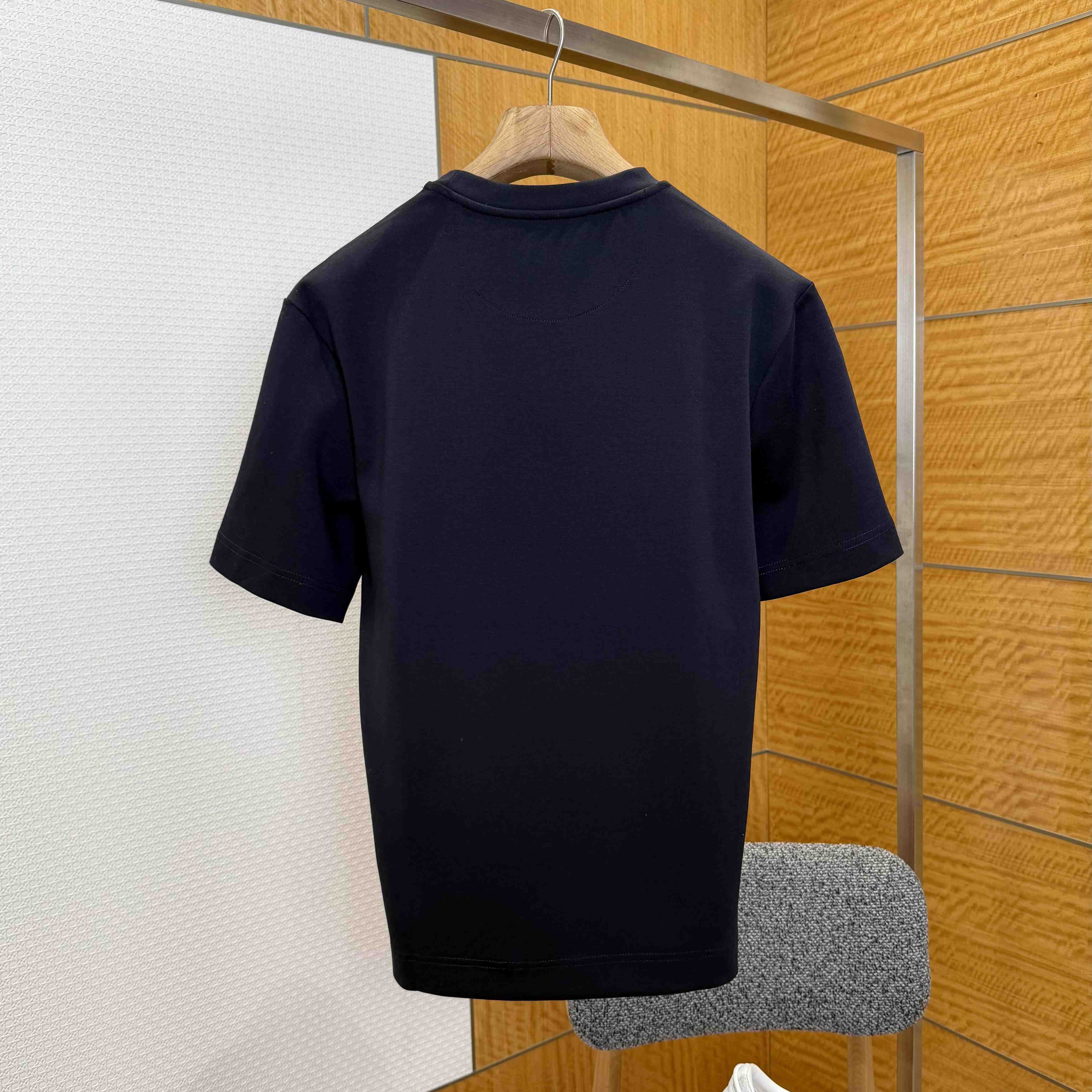 Fendi Dark Blue Cotton T-shirt - FashionPlug