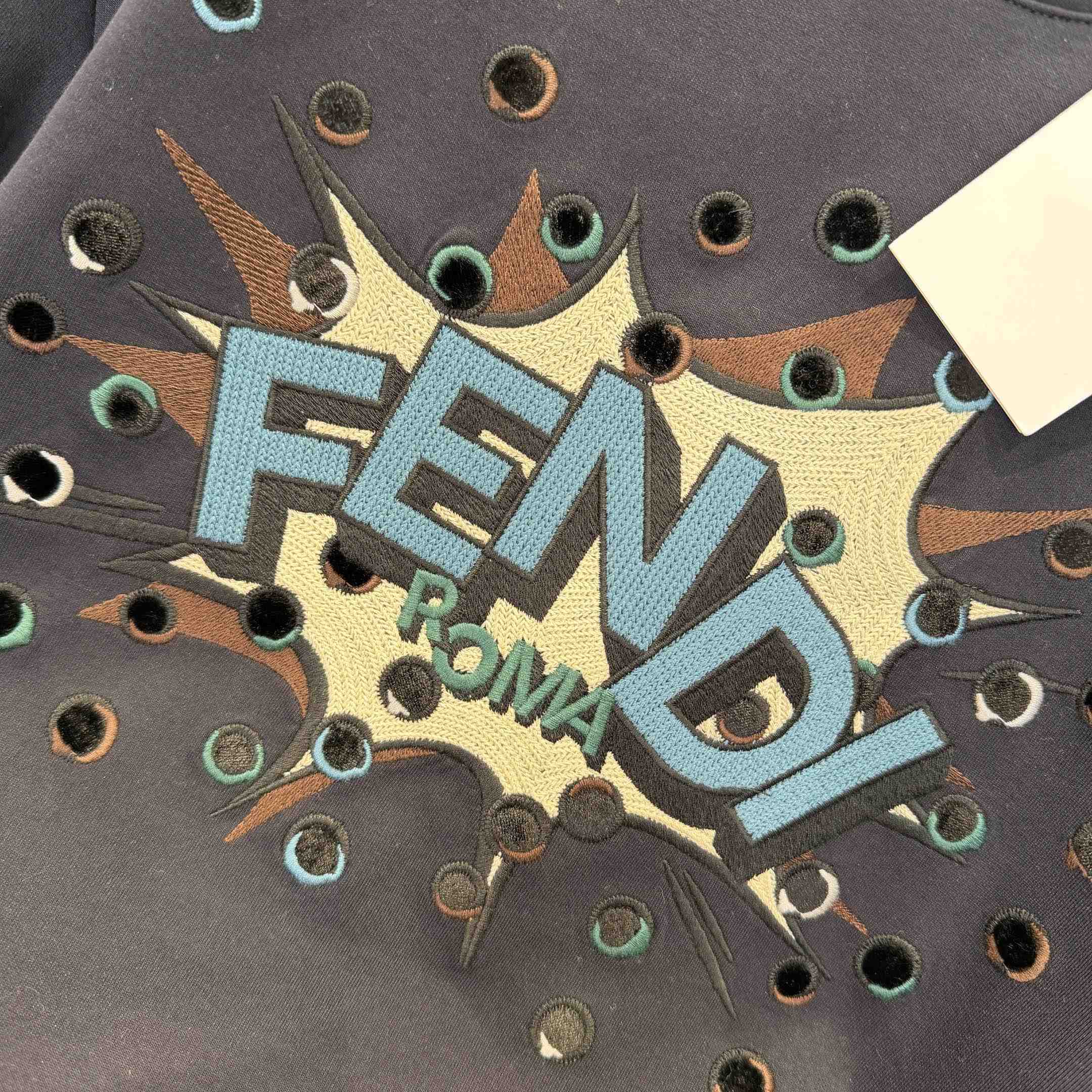 Fendi Dark Blue Cotton T-shirt - FashionPlug