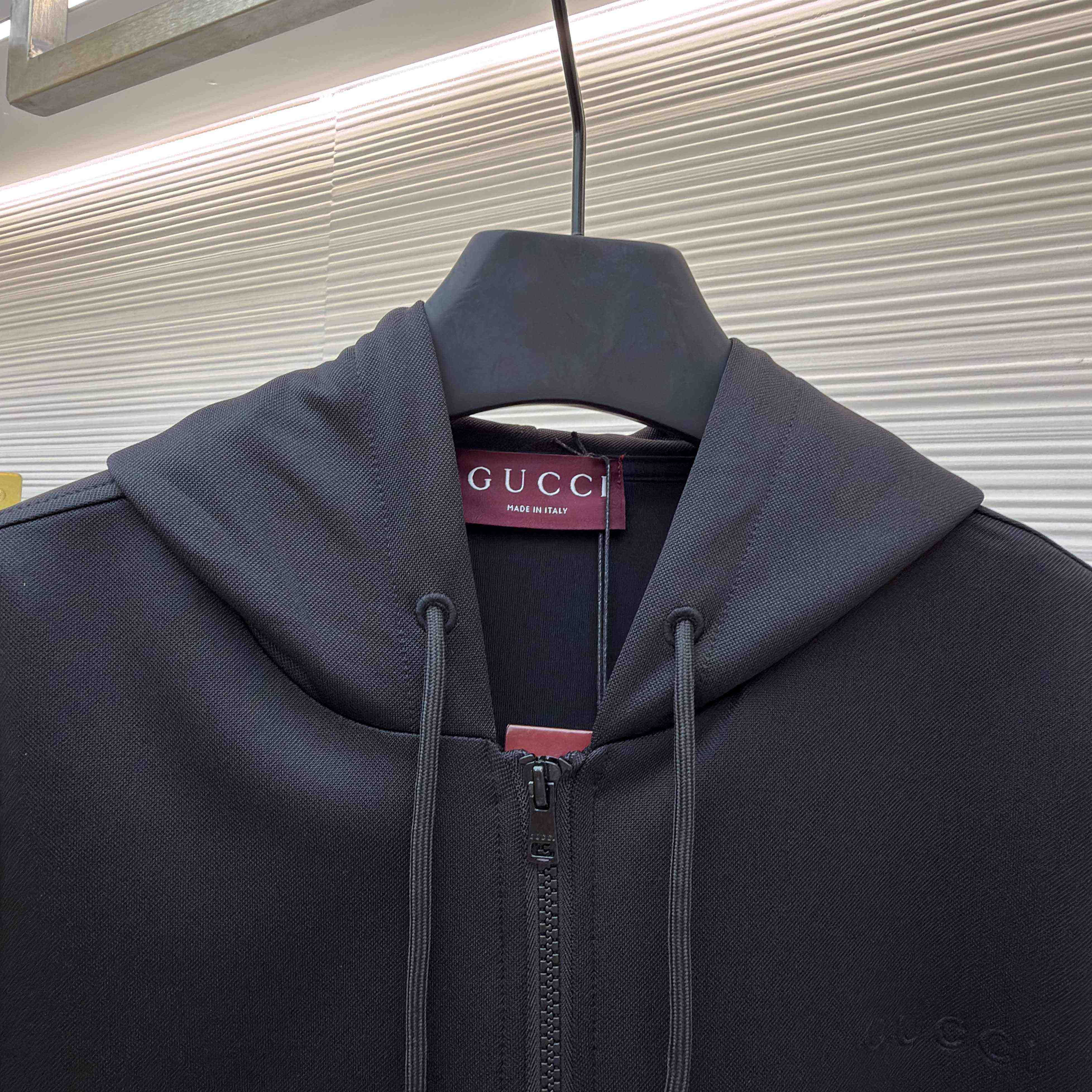 Gucci Technical Jersey Hooded Zip Jacket - FashionPlug