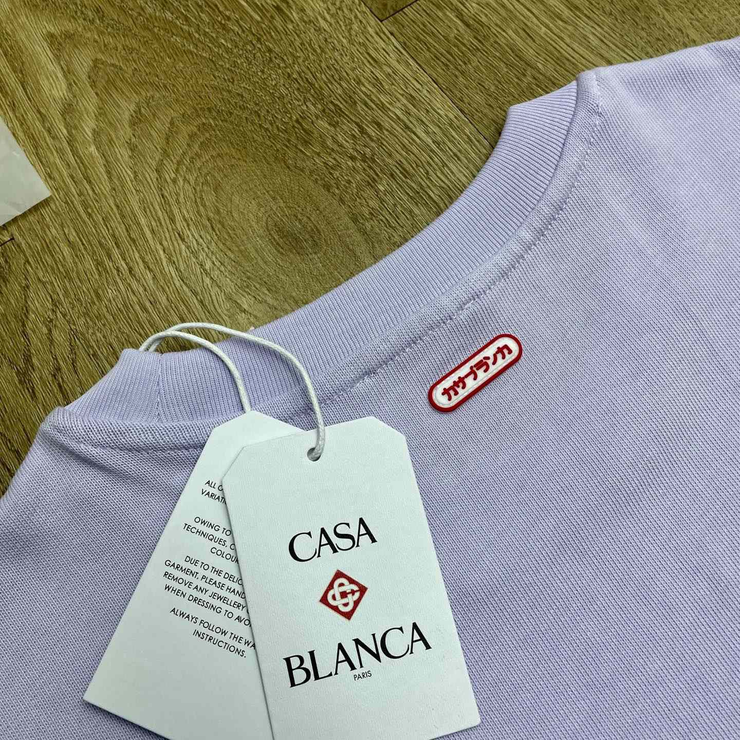 Casablanca Logo-patch Cotton T-shirt   C1089 - FashionPlug