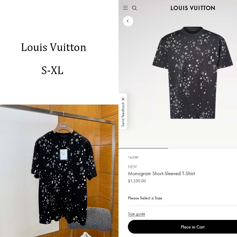 Louis Vuitton Monogram Short-Sleeved T-Shirt   1AJCBF - FashionPlug