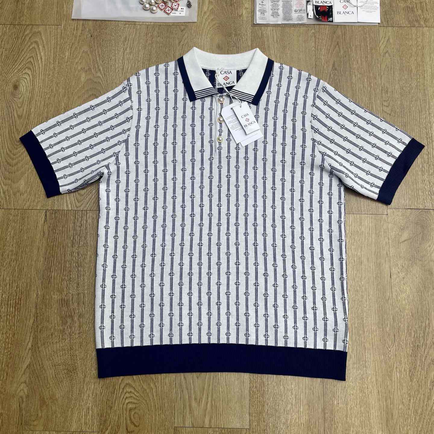 Casablanca Monogram Polo Shirt    D0112 - FashionPlug