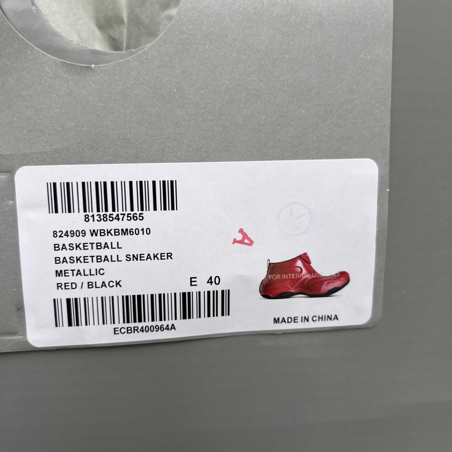 Balenciaga Basketball Sneaker 19th Edition “Black/Red” 824909WBKBM6010 - FashionPlug