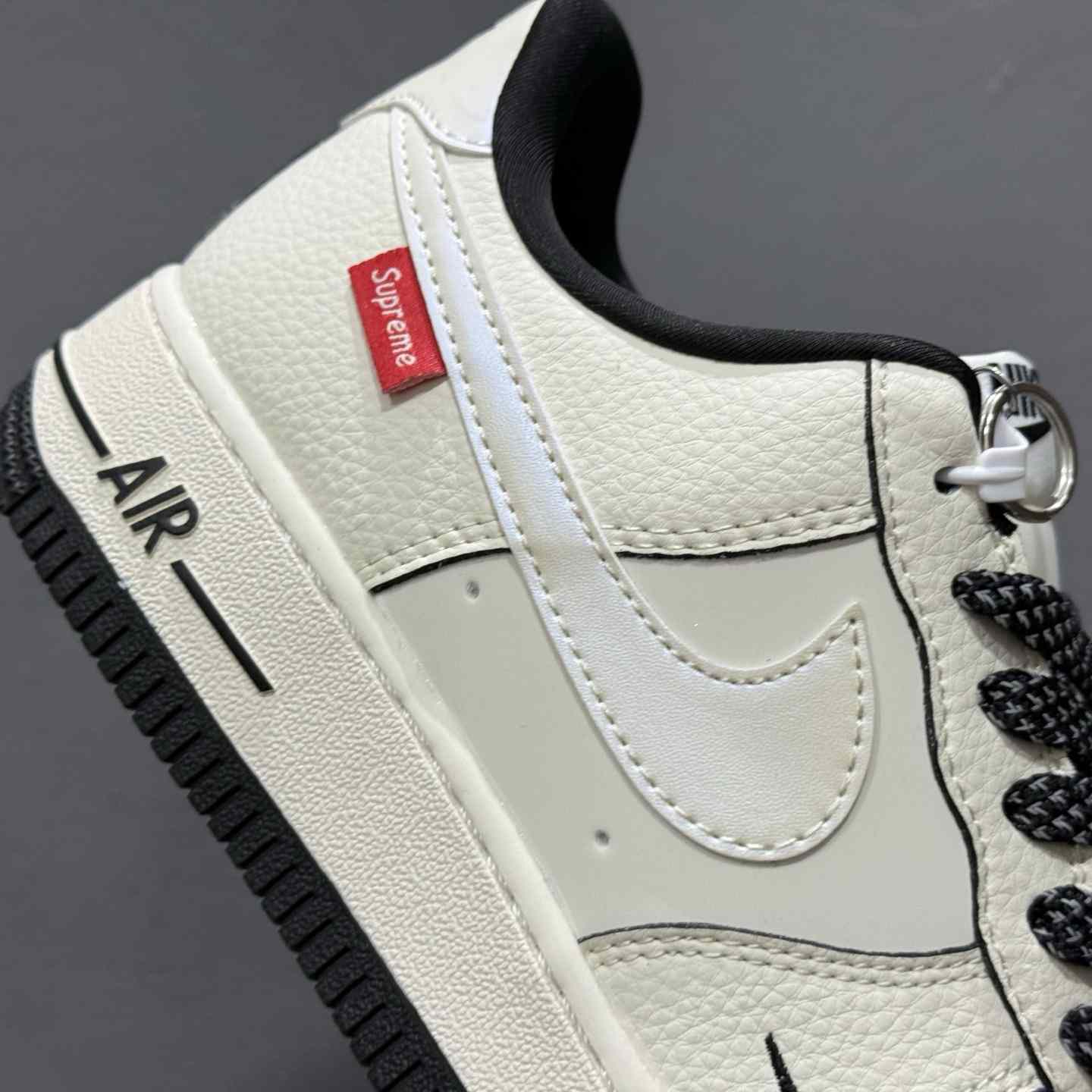 Supreme x Nike Air Force 1 ’07 Low “Sail / Black Trim” – XX3168-220 - FashionPlug