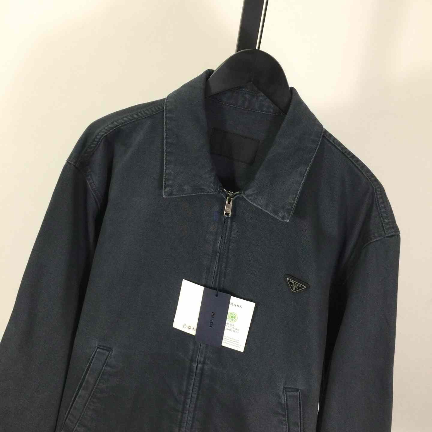 Prada Denim Blouson Jacket - FashionPlug