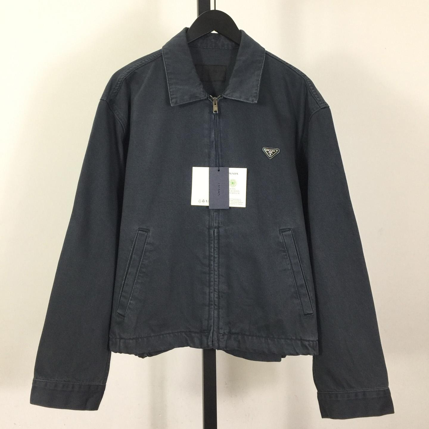 Prada Denim Blouson Jacket - FashionPlug