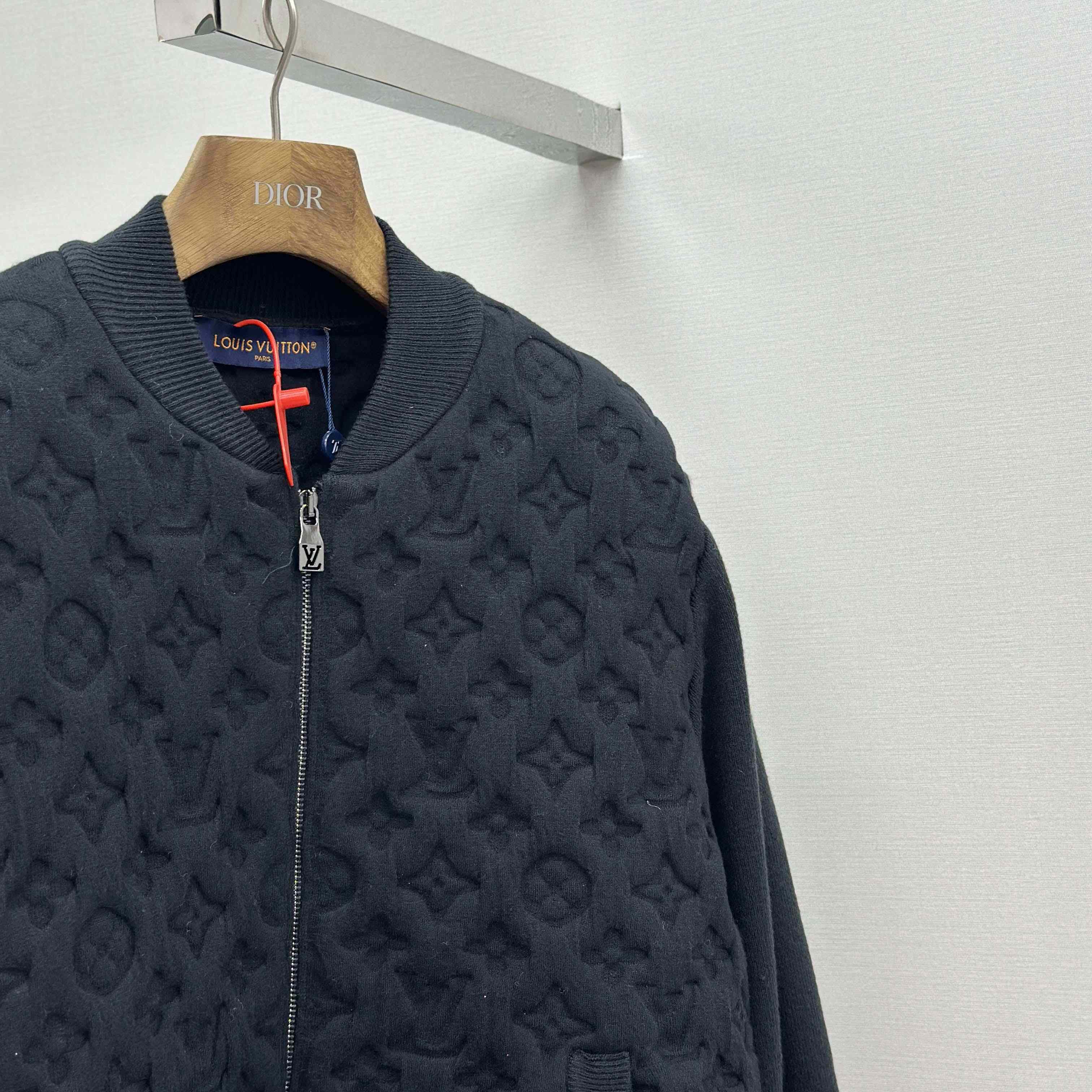 Louis Vuitton Monogram Padded Wool Blend Bomber   1AGJV7 - FashionPlug