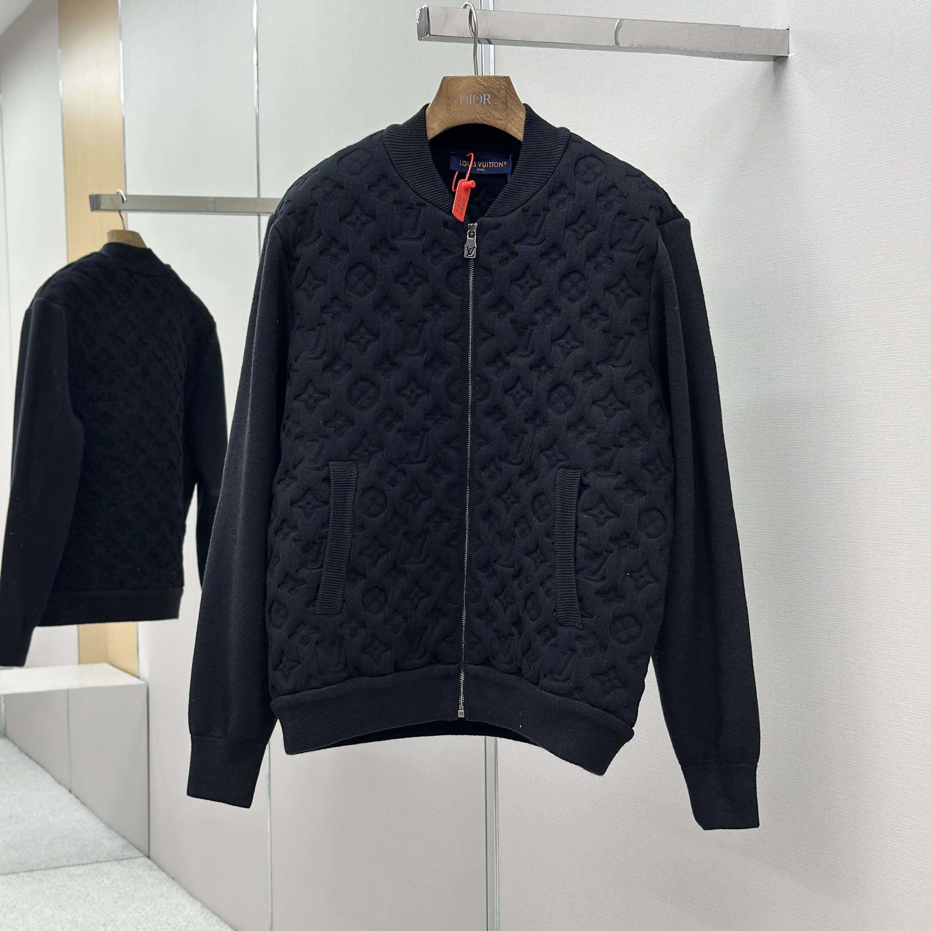 Louis Vuitton Monogram Padded Wool Blend Bomber   1AGJV7 - FashionPlug