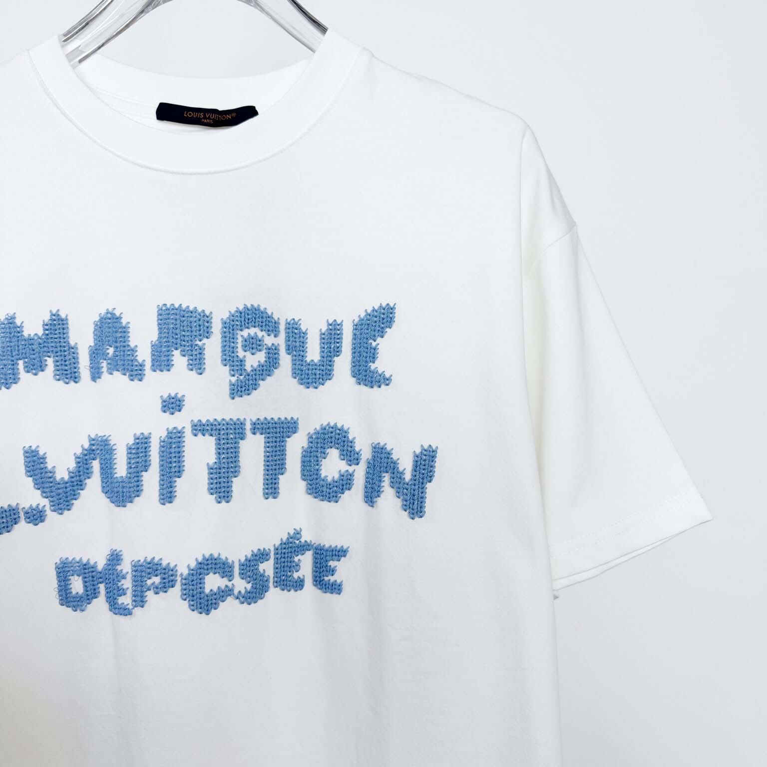 Louis Vuitton Embroidered Signature T-Shirt   1AIKD9 - FashionPlug