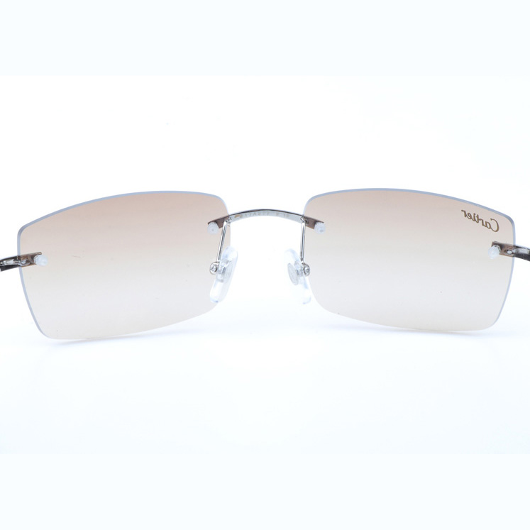 Cartier CT_3524012 Shell Mix White Buffalo Sunglasses In Silver Brown - FashionPlug