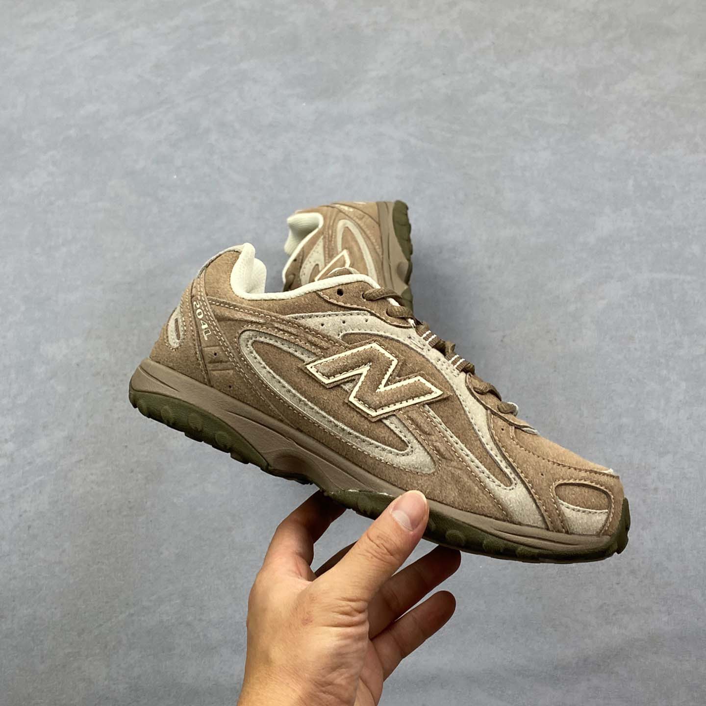 New Balance 204 Series Retro Breathable Running Shoes Light Brown U204LMMA - FashionPlug