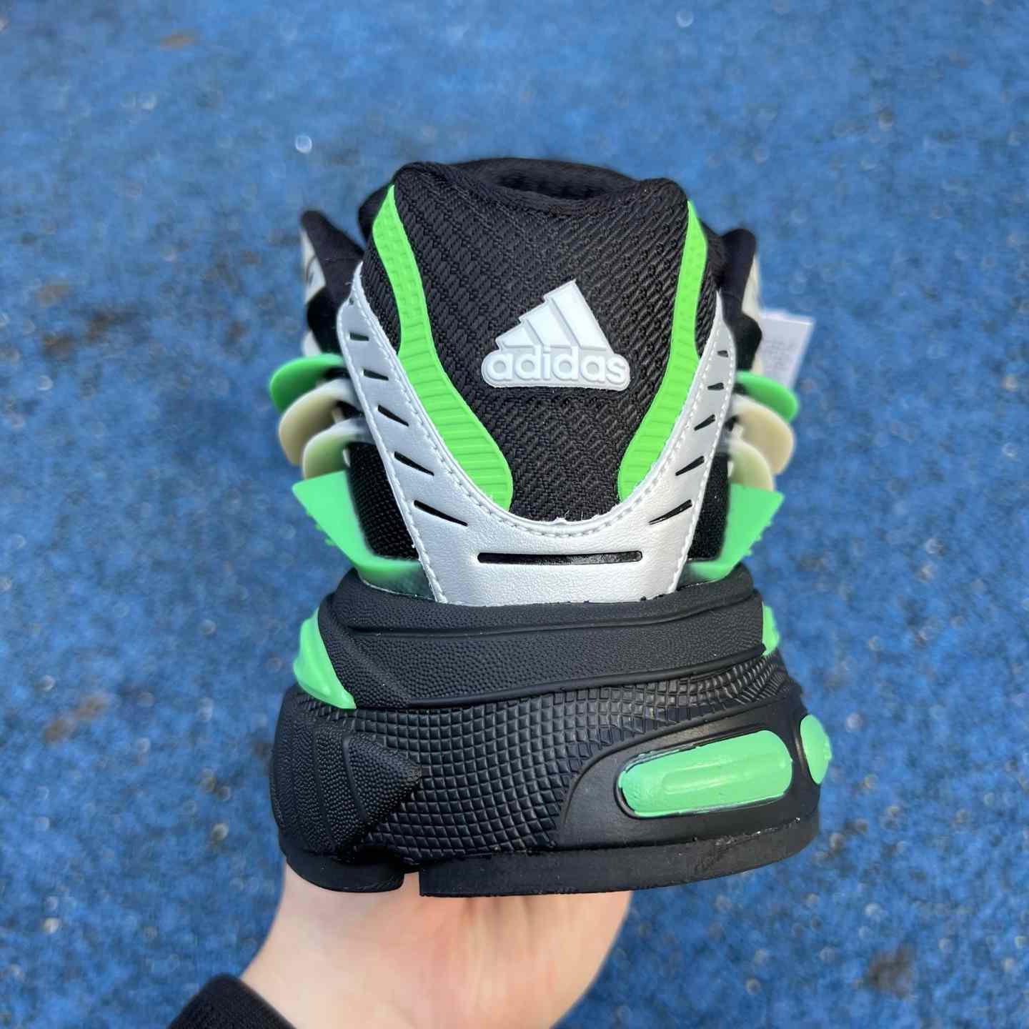 Pharrell x Virginia x adidas Adistar Jellyfish “Black/Green” Comfortable Fashion Slide JP9266 - FashionPlug