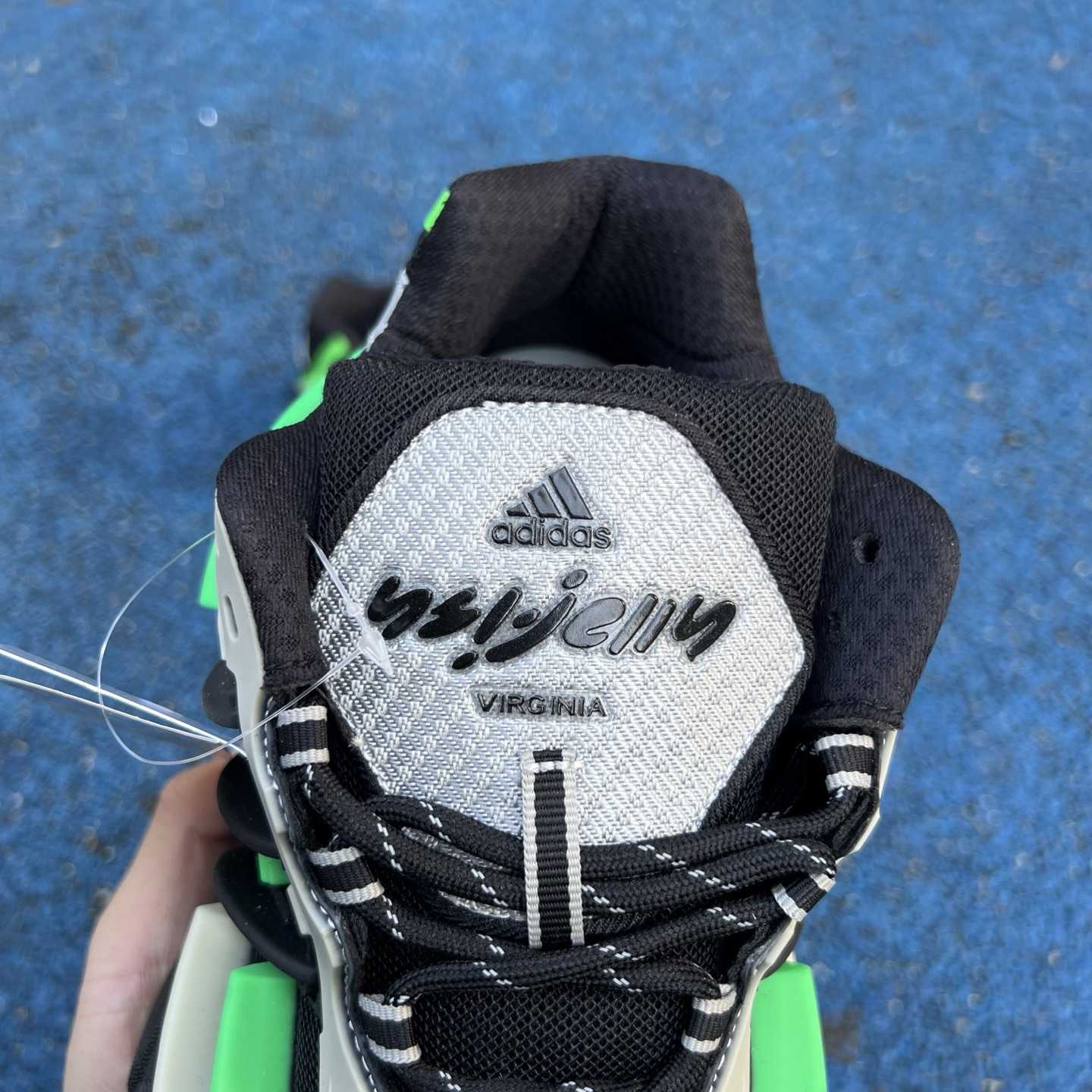 Pharrell x Virginia x adidas Adistar Jellyfish “Black/Green” Comfortable Fashion Slide JP9266 - FashionPlug