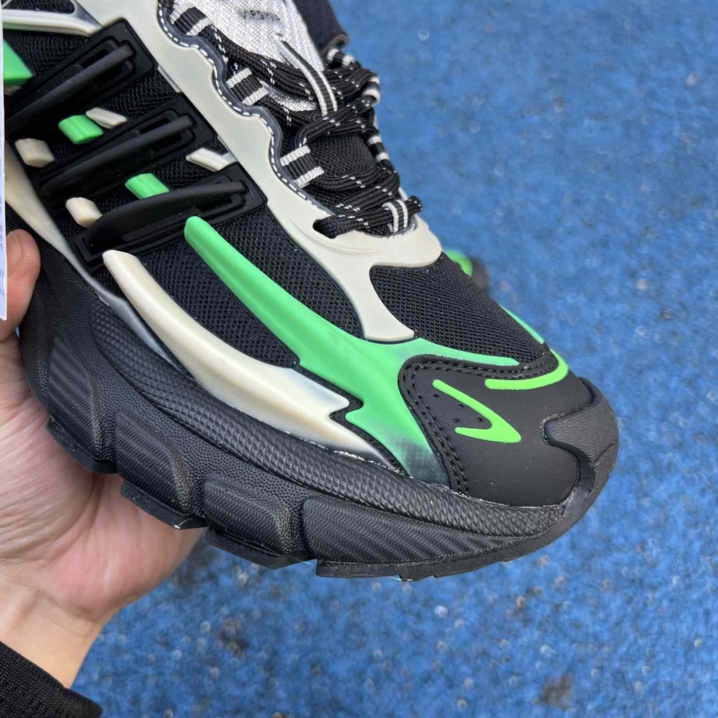 Pharrell x Virginia x adidas Adistar Jellyfish “Black/Green” Comfortable Fashion Slide JP9266 - FashionPlug