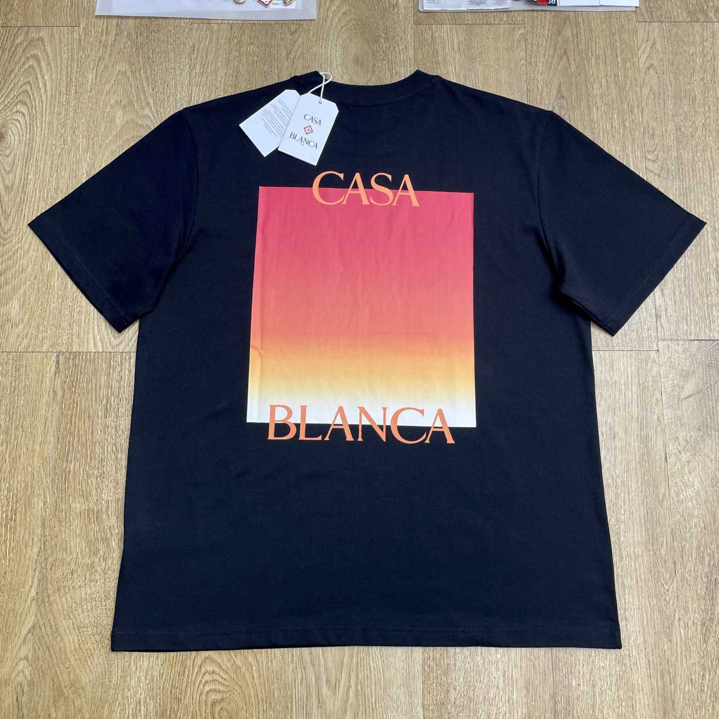 Casablanca Gradient Square Short Sleeve T-Shirt   C1101 - FashionPlug