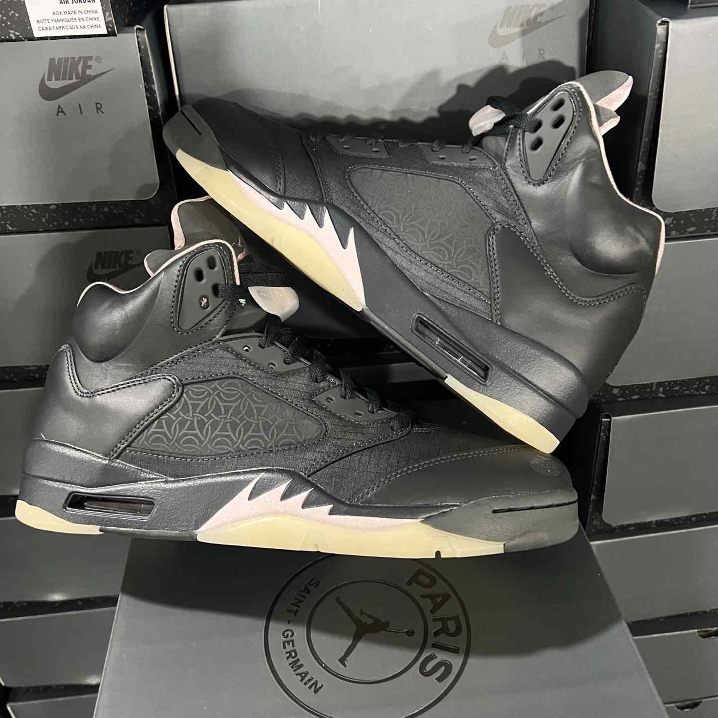 PSG x Air Jordan 5 “Off Noir” HQ3004-001  - FashionPlug