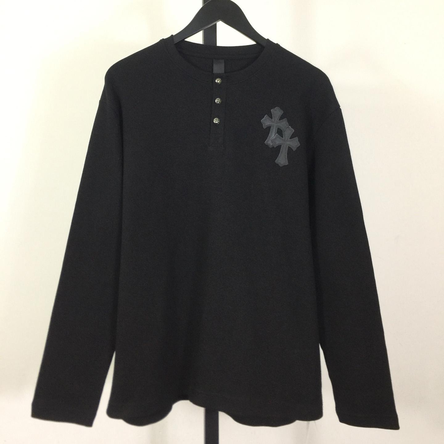 Chrome Hearts Waffle Henley Collar Long Sleeves - FashionPlug
