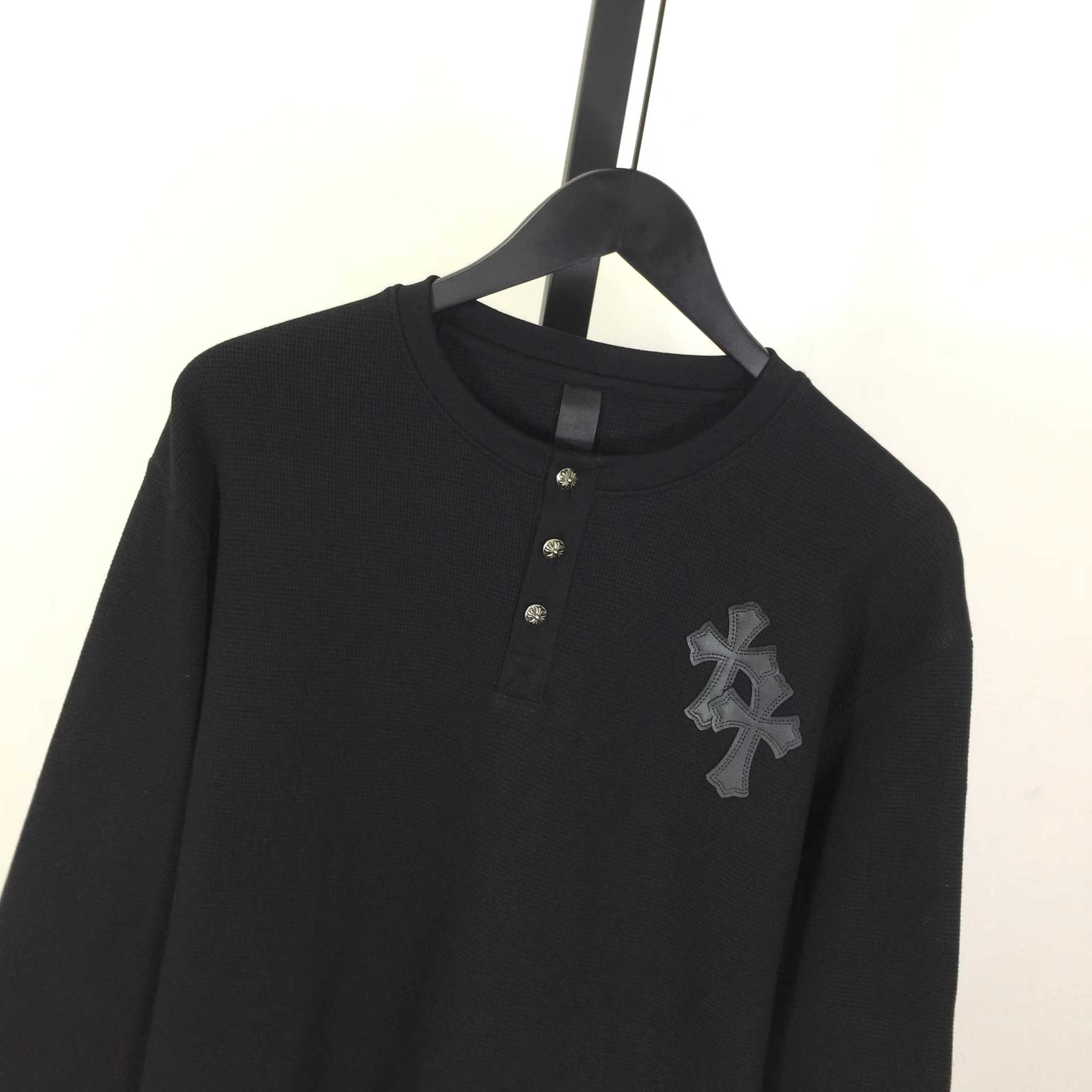 Chrome Hearts Waffle Henley Collar Long Sleeves - FashionPlug