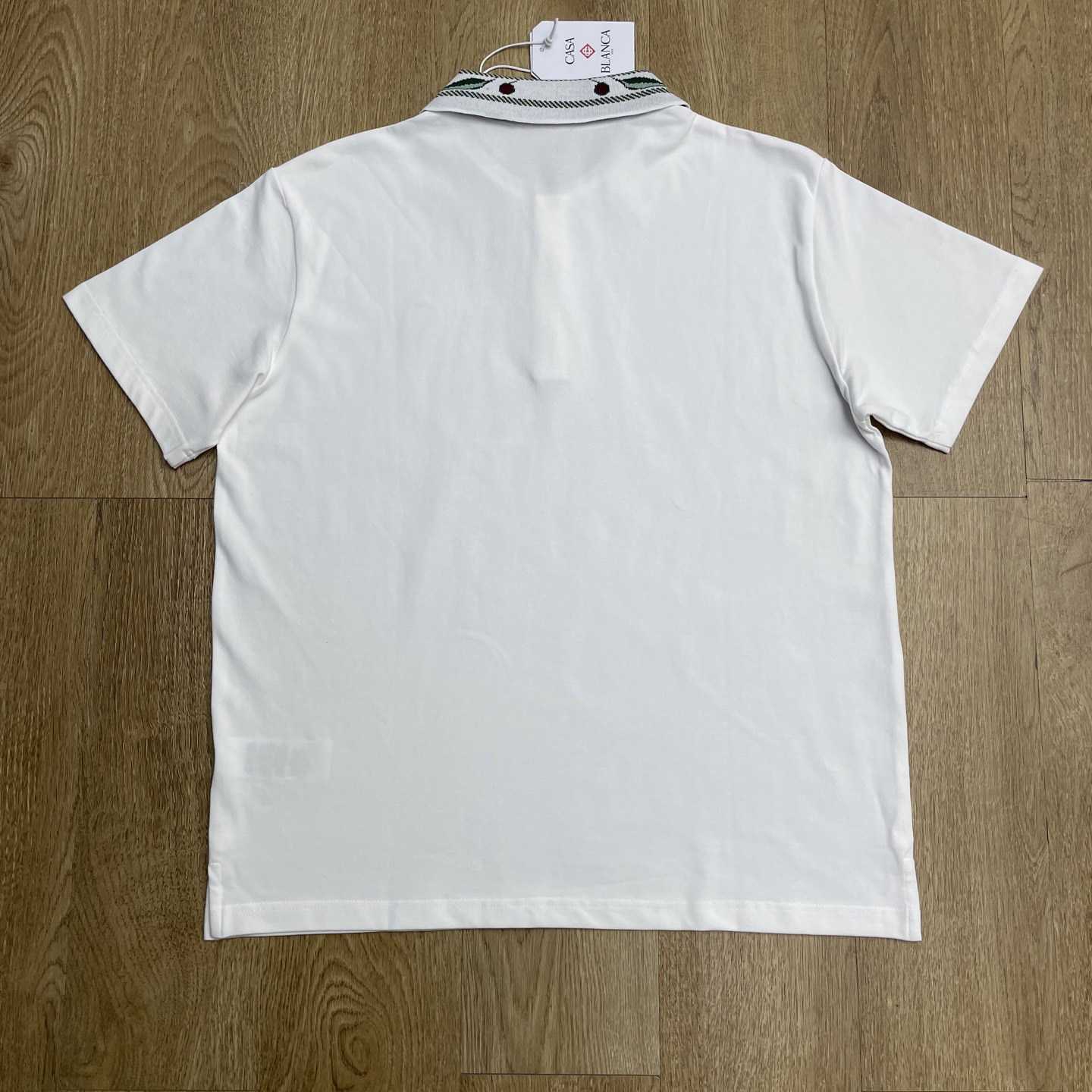 Casablanca Laurel Pique Short Sleeve Polo Shirt    c1097 - FashionPlug