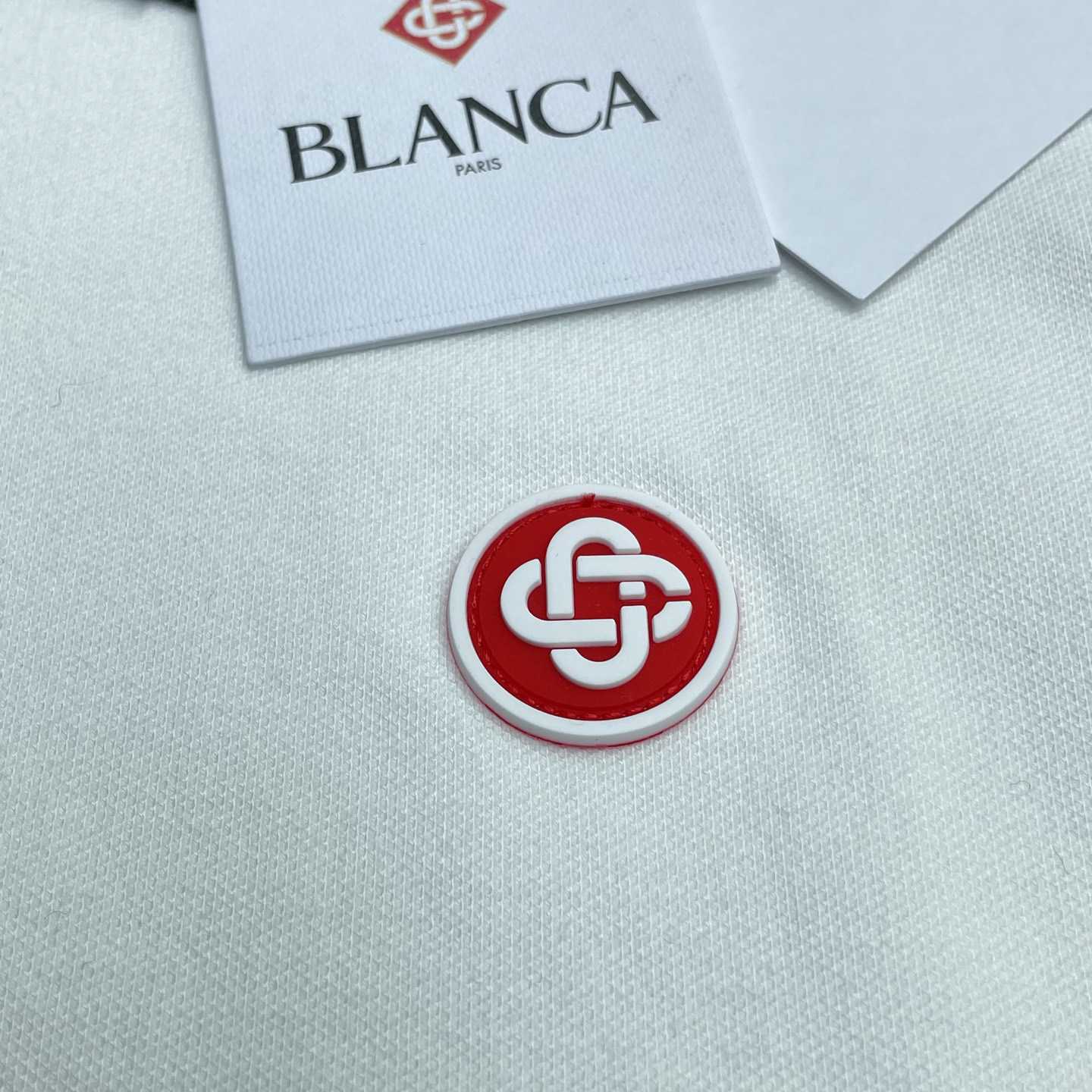 Casablanca Laurel Pique Short Sleeve Polo Shirt    c1097 - FashionPlug