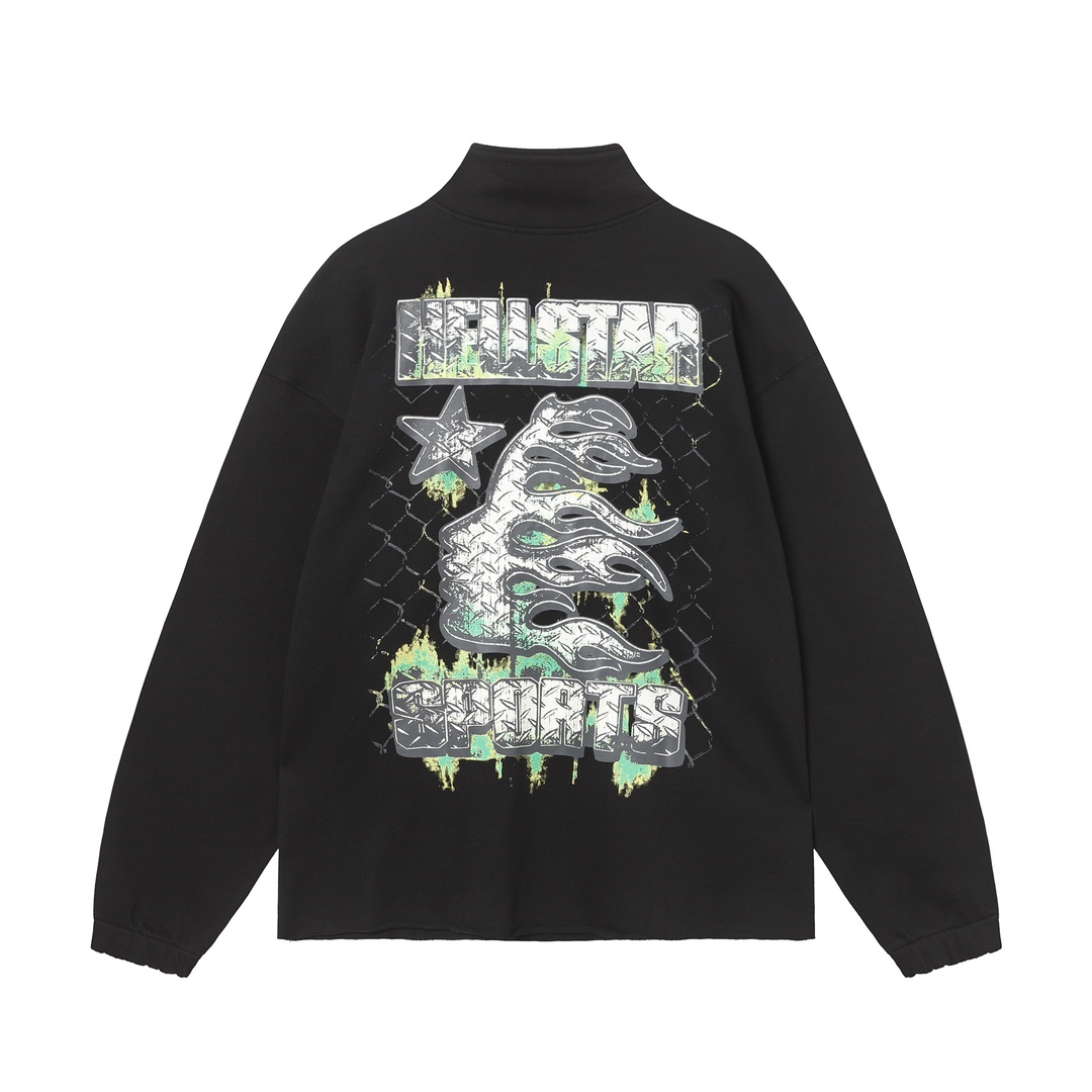 Hellstar Half Zip Sweatshirt - FashionPlug