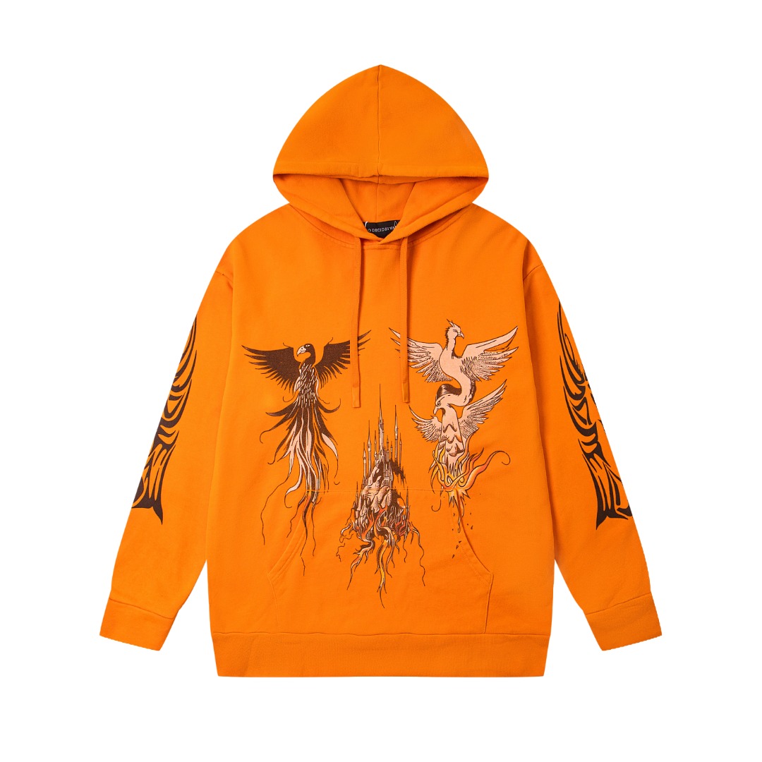 Who Decides War Nefarious Bird-print Hoodie - FashionPlug