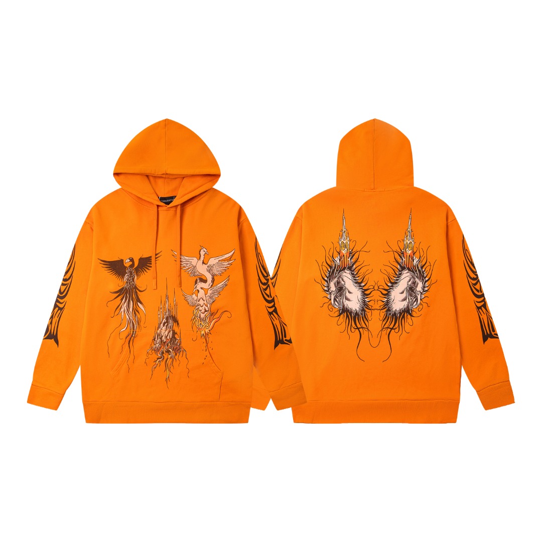 Who Decides War Nefarious Bird-print Hoodie - FashionPlug