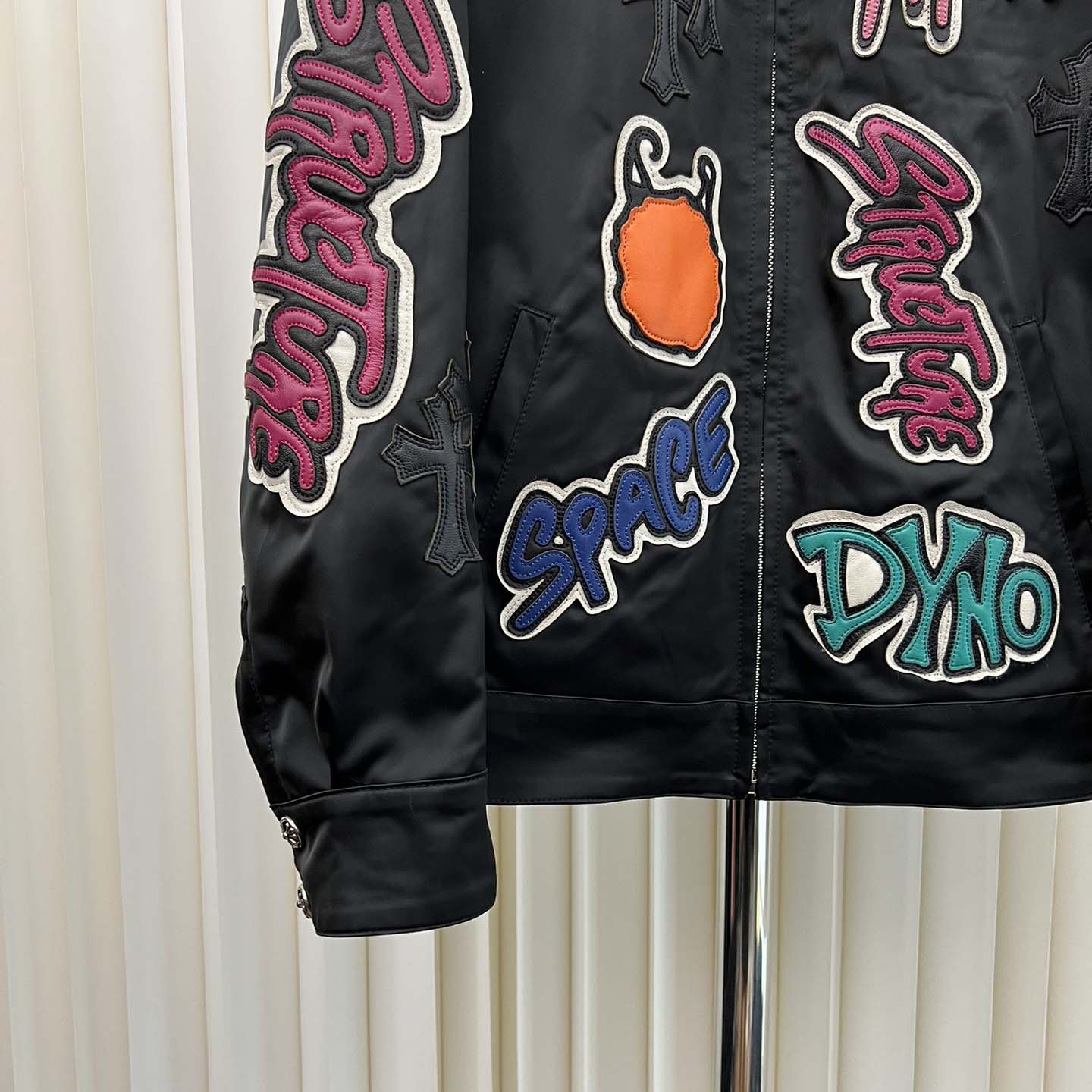 Chrome Hearts Matty Boy Cross patch Zip Up Jacket  - FashionPlug