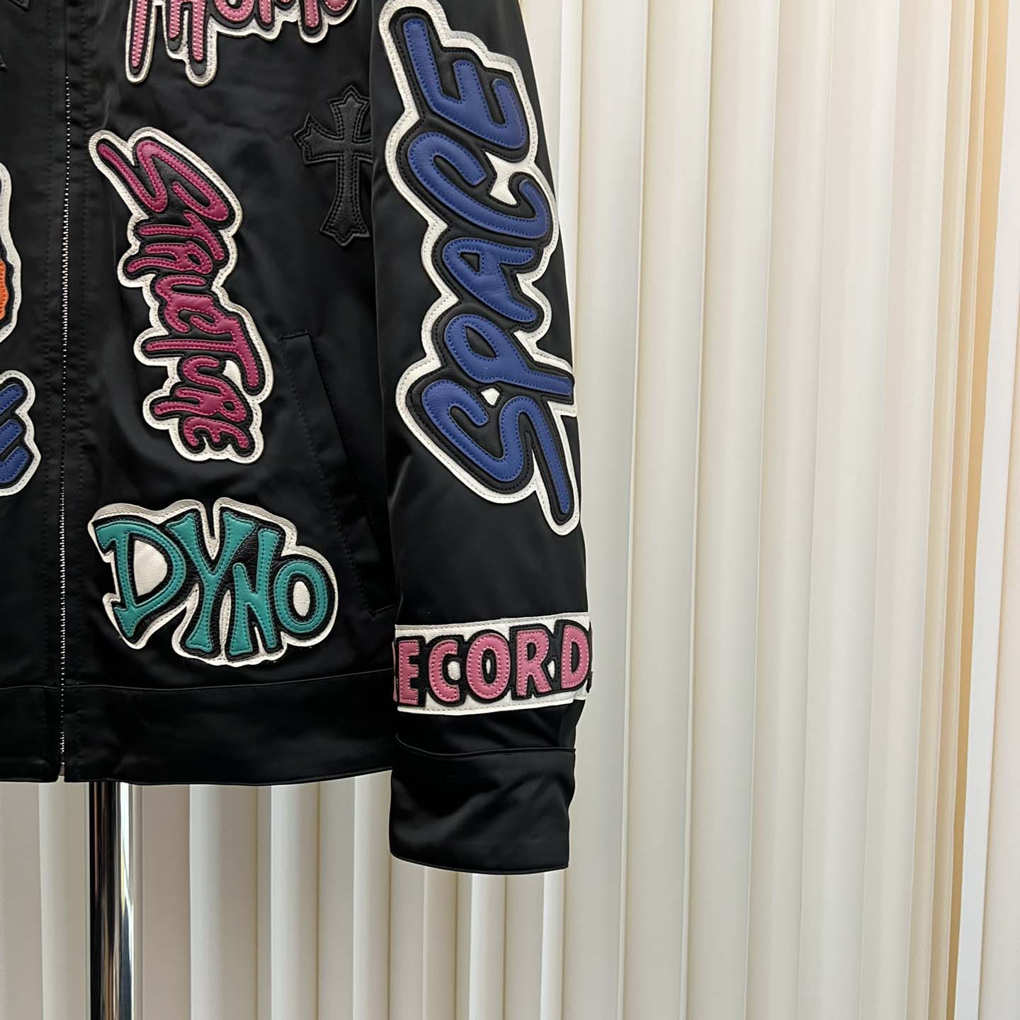 Chrome Hearts Matty Boy Cross patch Zip Up Jacket  - FashionPlug