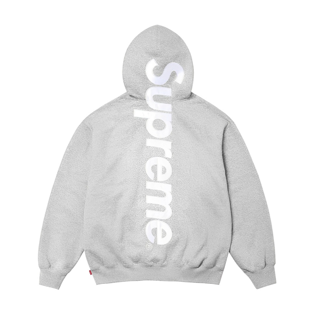 Supreme Satin Appliqué Hooded Sweatshirt - FashionPlug