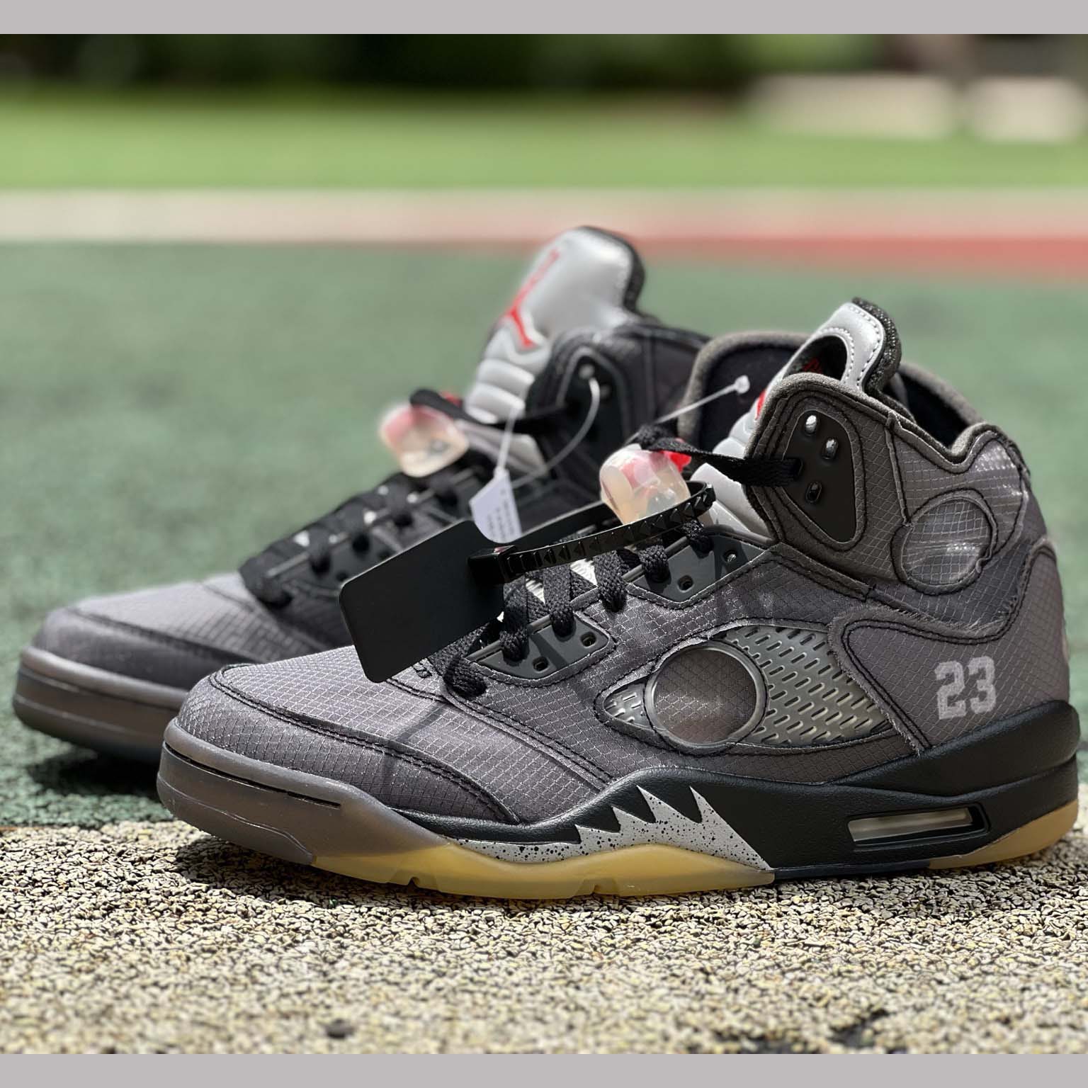 Off-White™ x Air Jordan 5 Retro "Black" CT8480-001 - FashionPlug