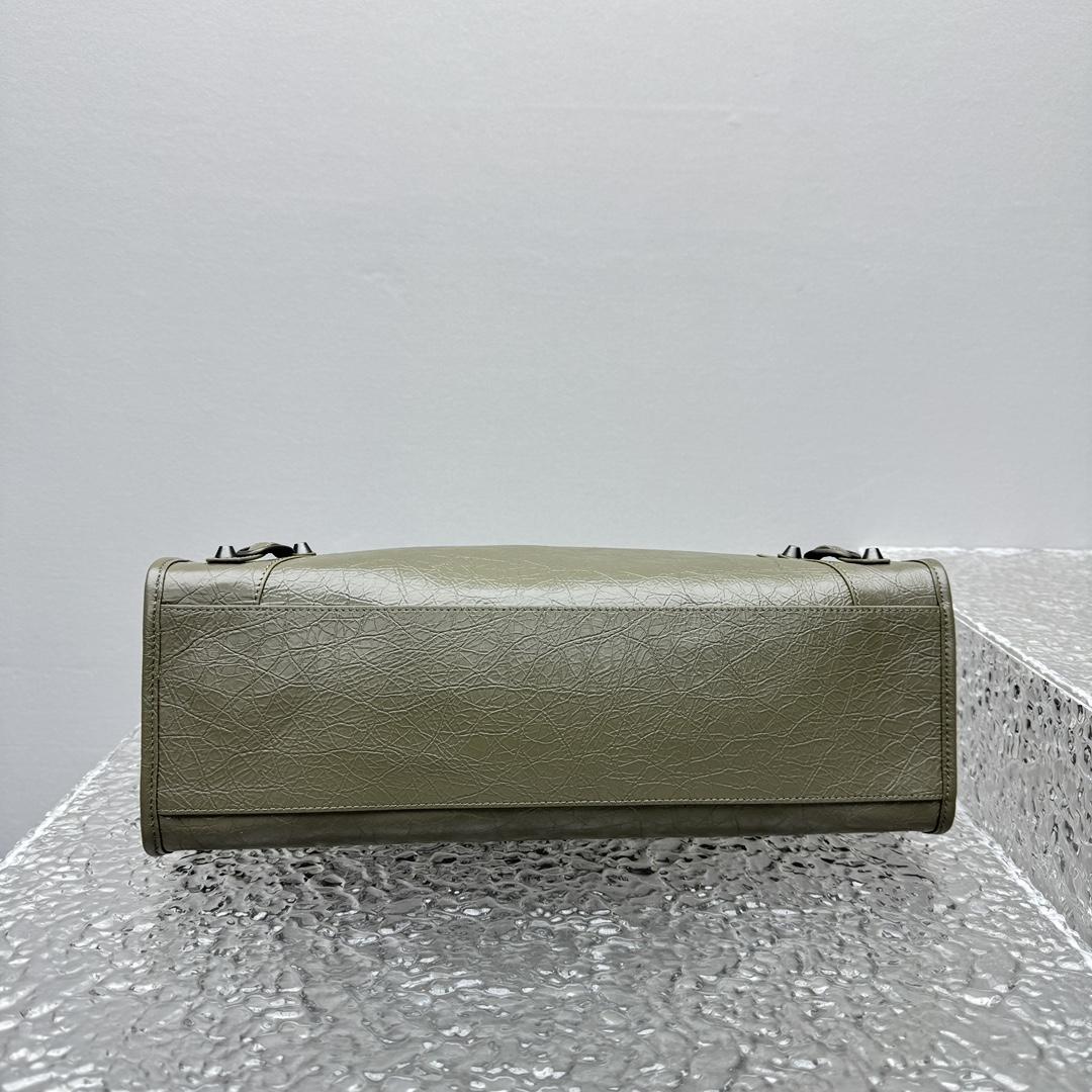 Balenciaga Le City Tote Bag Medium In Army Green - FashionPlug