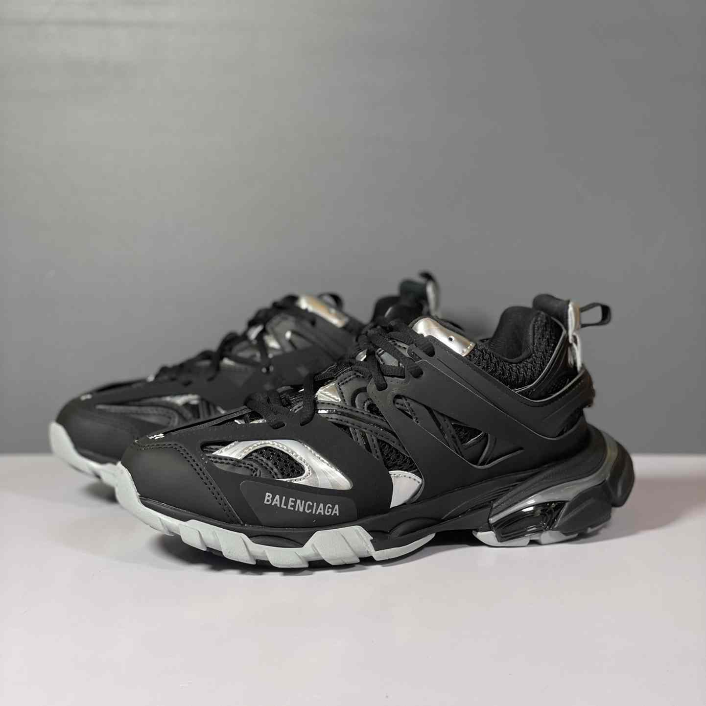 Balenciaga Track Sneaker 'Black Silver' - FashionPlug