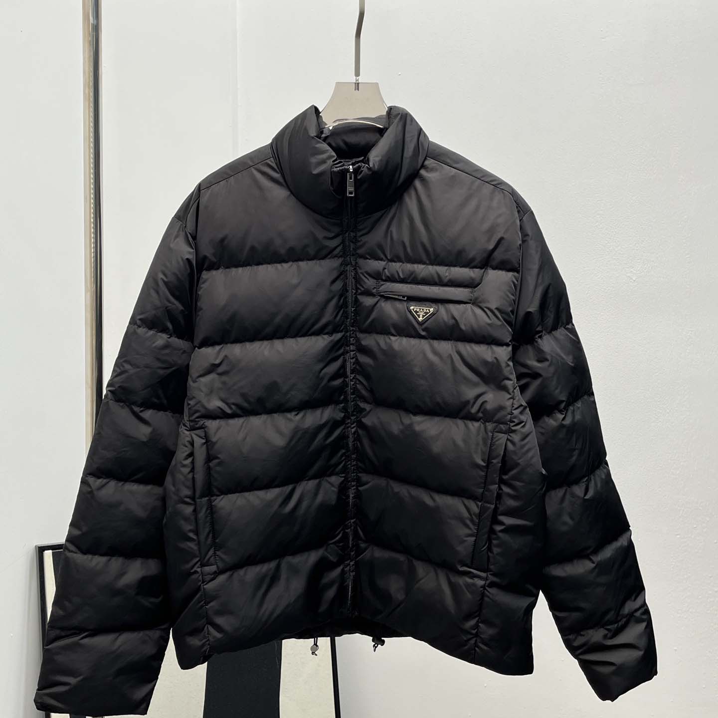 Prada Re-nylon Down Jacket In Black - FashionPlug