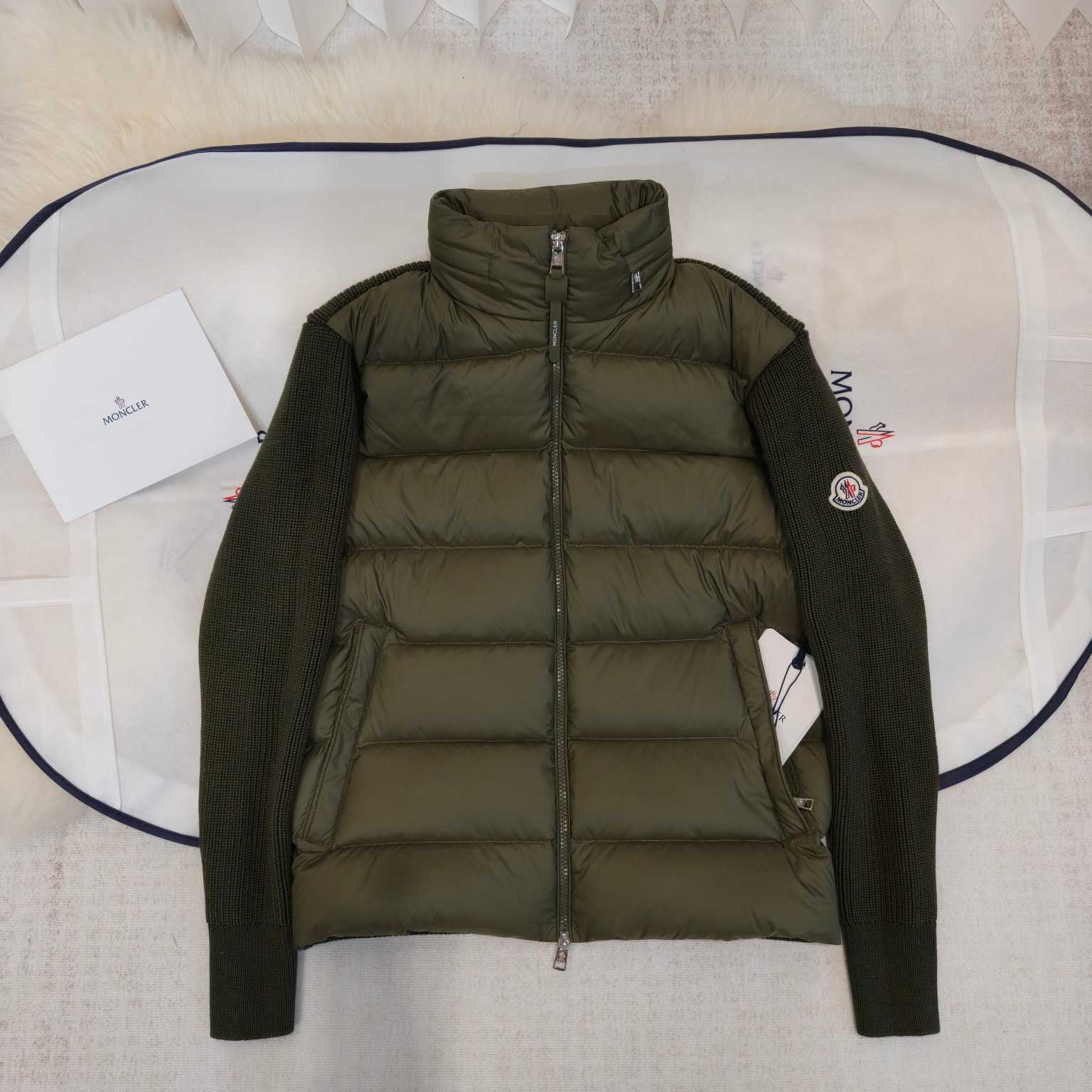 Moncler Padded Wool & Cashmere Zip-Up Cardigan - FashionPlug