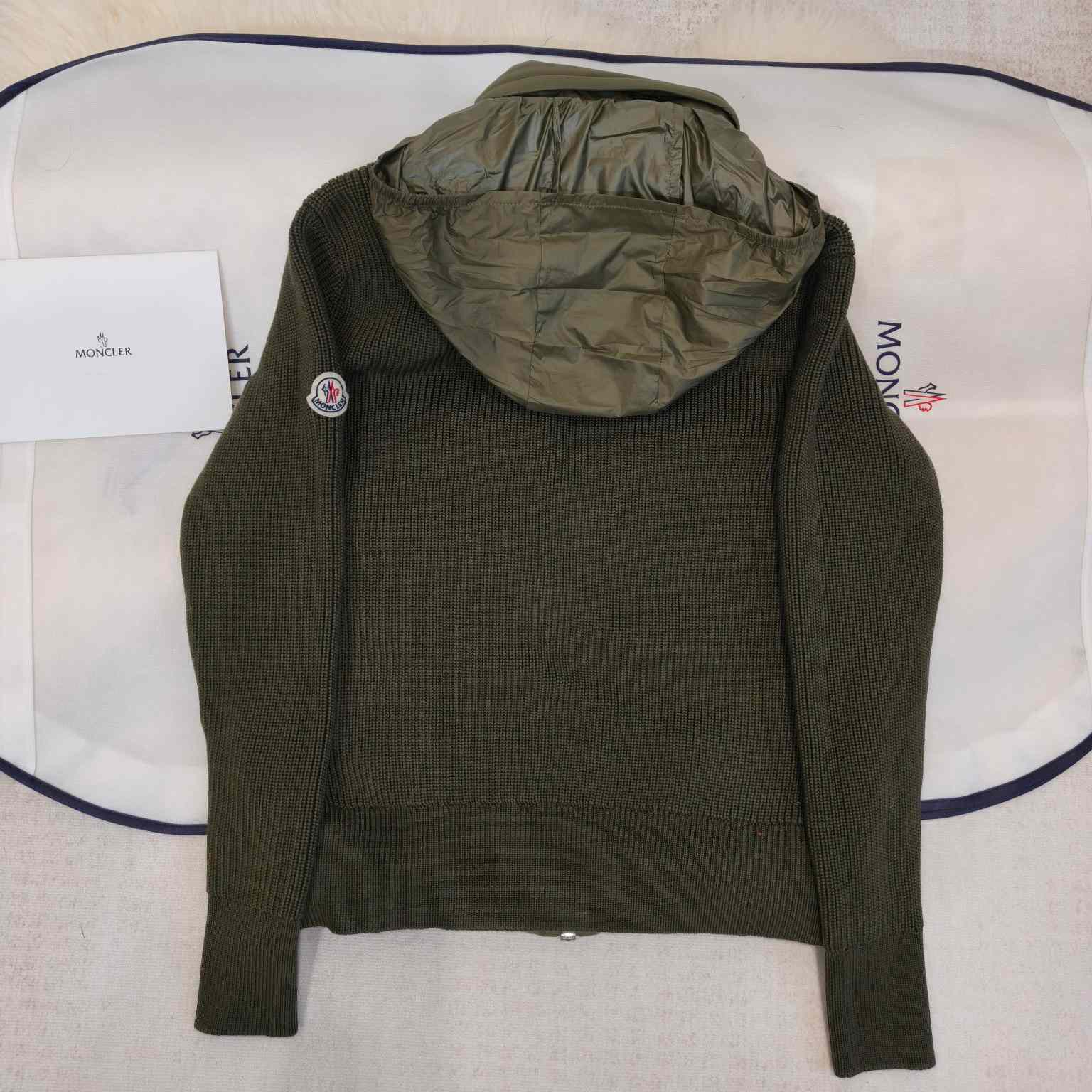 Moncler Padded Wool & Cashmere Zip-Up Cardigan - FashionPlug