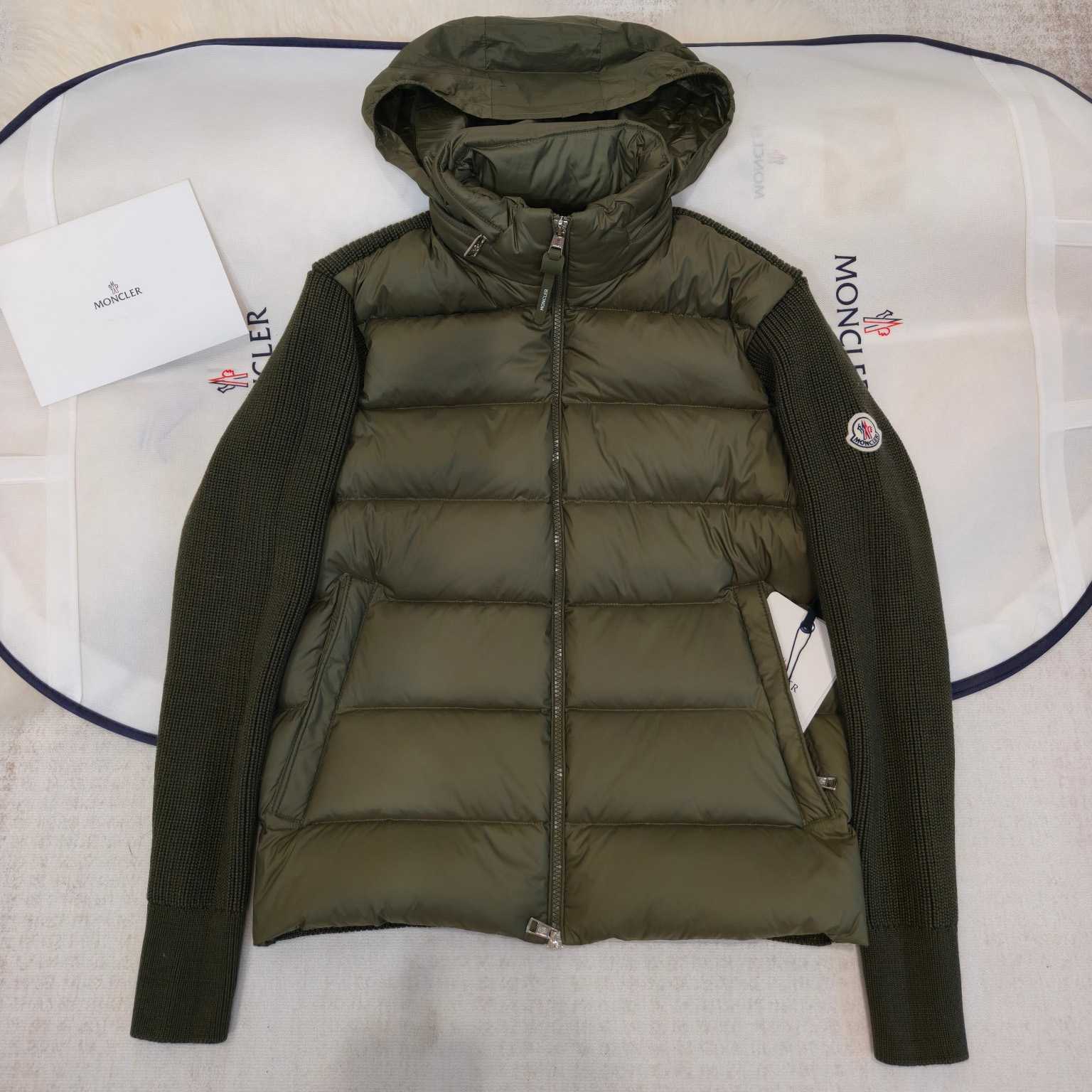 Moncler Padded Wool & Cashmere Zip-Up Cardigan - FashionPlug