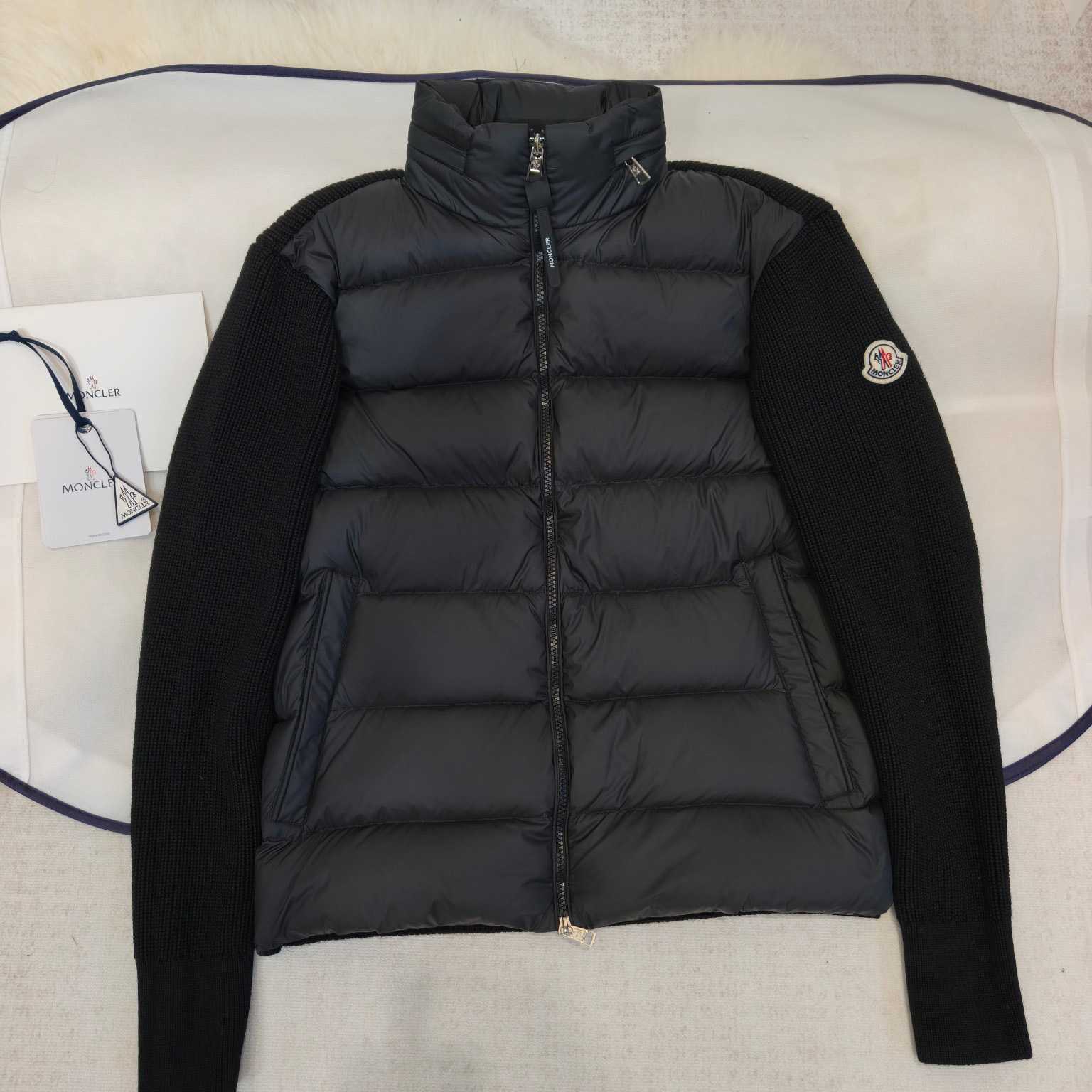 Moncler Padded Wool & Cashmere Zip-Up Cardigan - FashionPlug