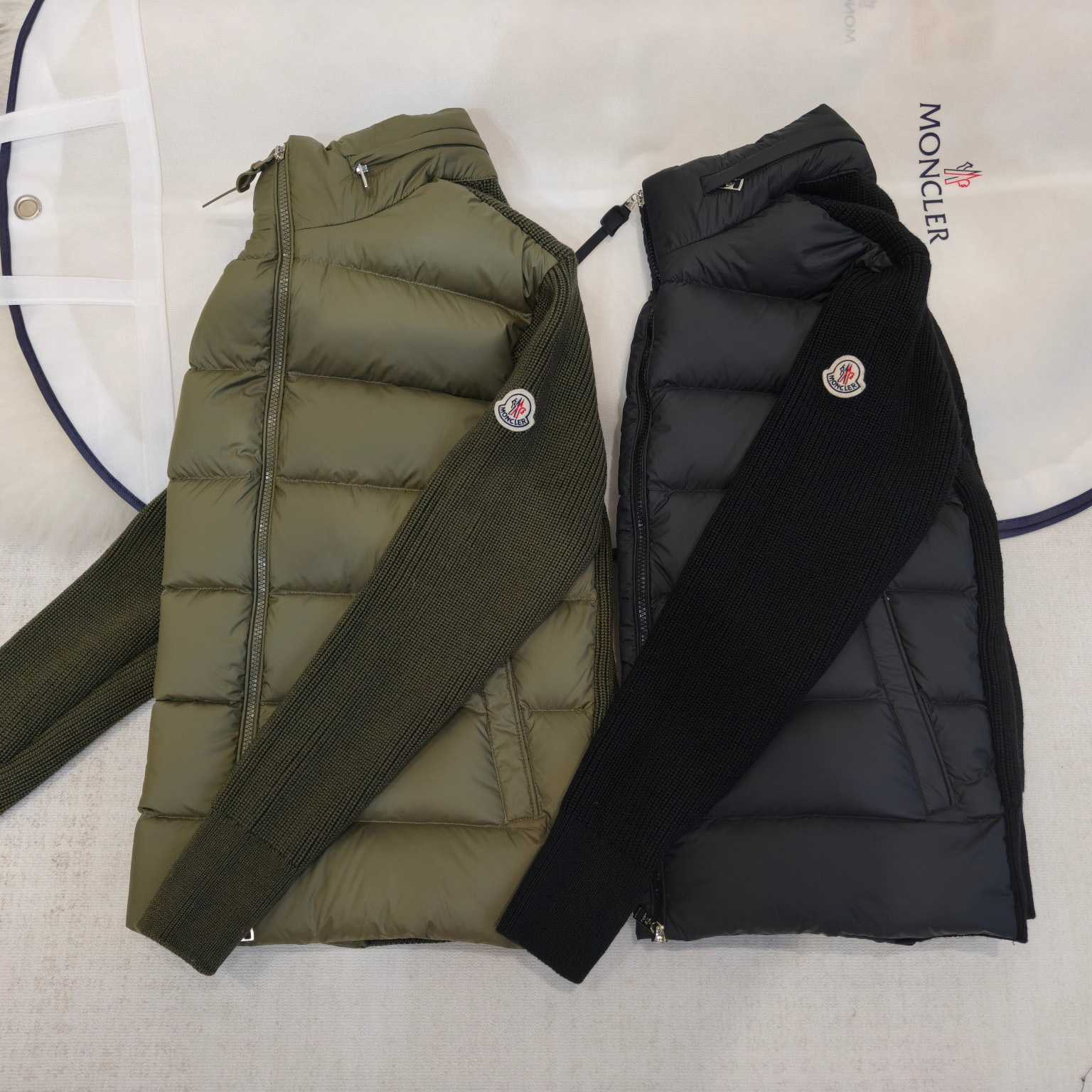 Moncler Padded Wool & Cashmere Zip-Up Cardigan - FashionPlug