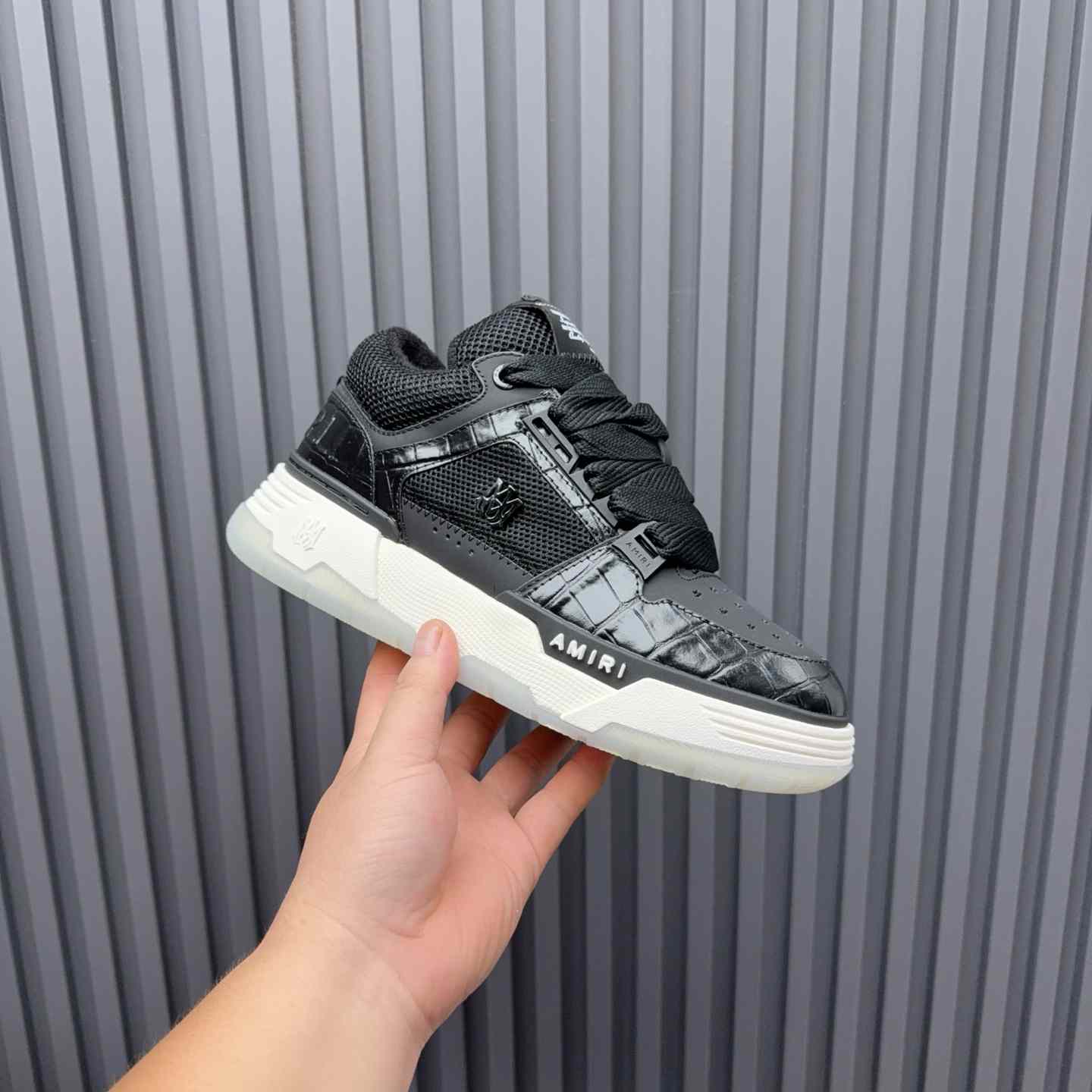 Amiri Croc Debossed Ma-1 - FashionPlug