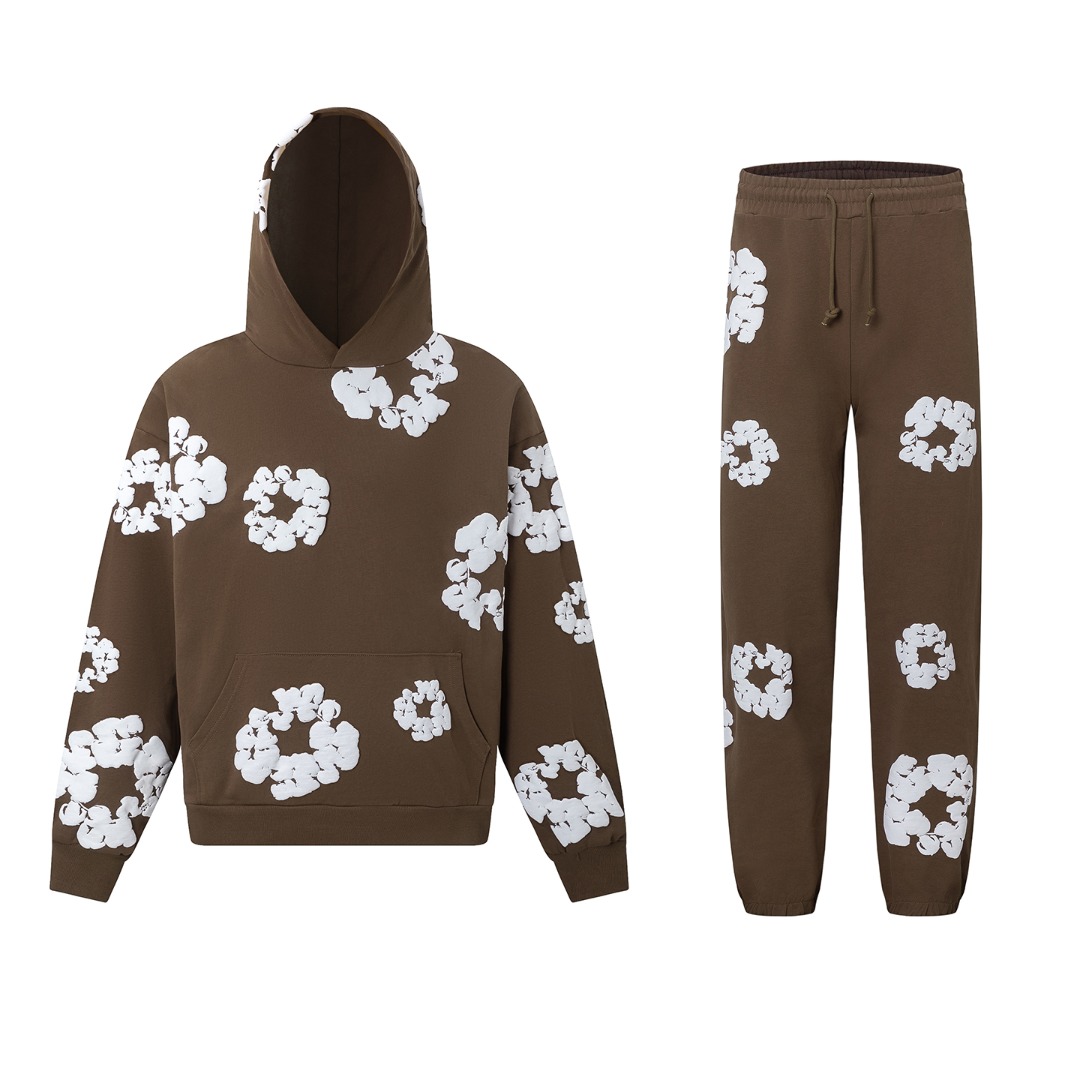 Denim Tears Cotton Hoodie And Sweatpant - FashionPlug