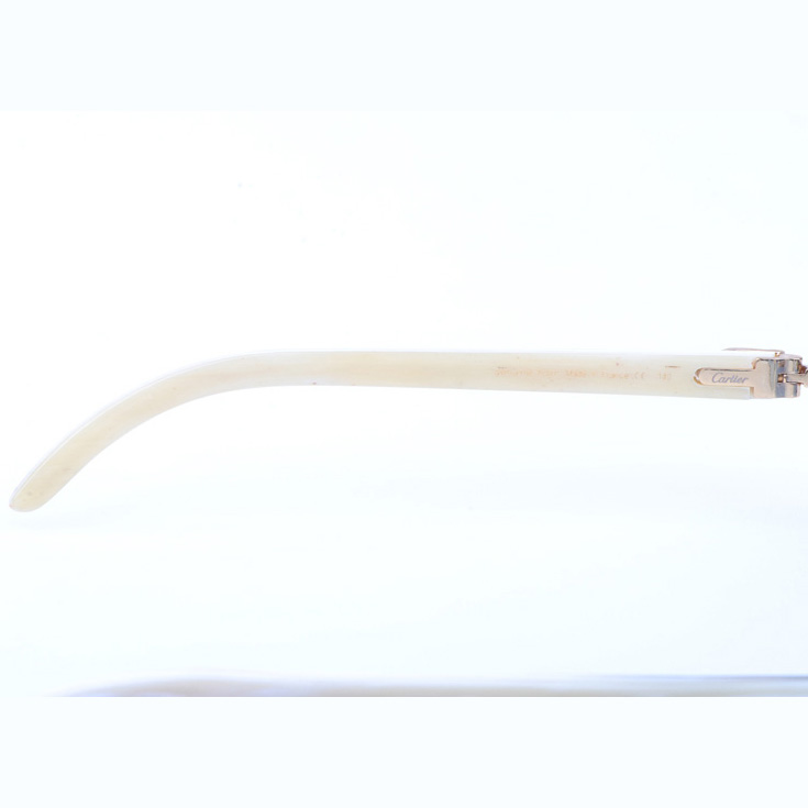 Cartier CT_3524012 White Buffalo Sunglasses In Gold Gradient Blue - FashionPlug