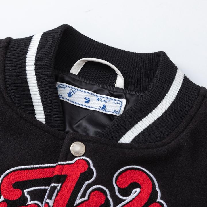 Off-White™ c/o Chicago Bulls Black Varsity - FashionPlug