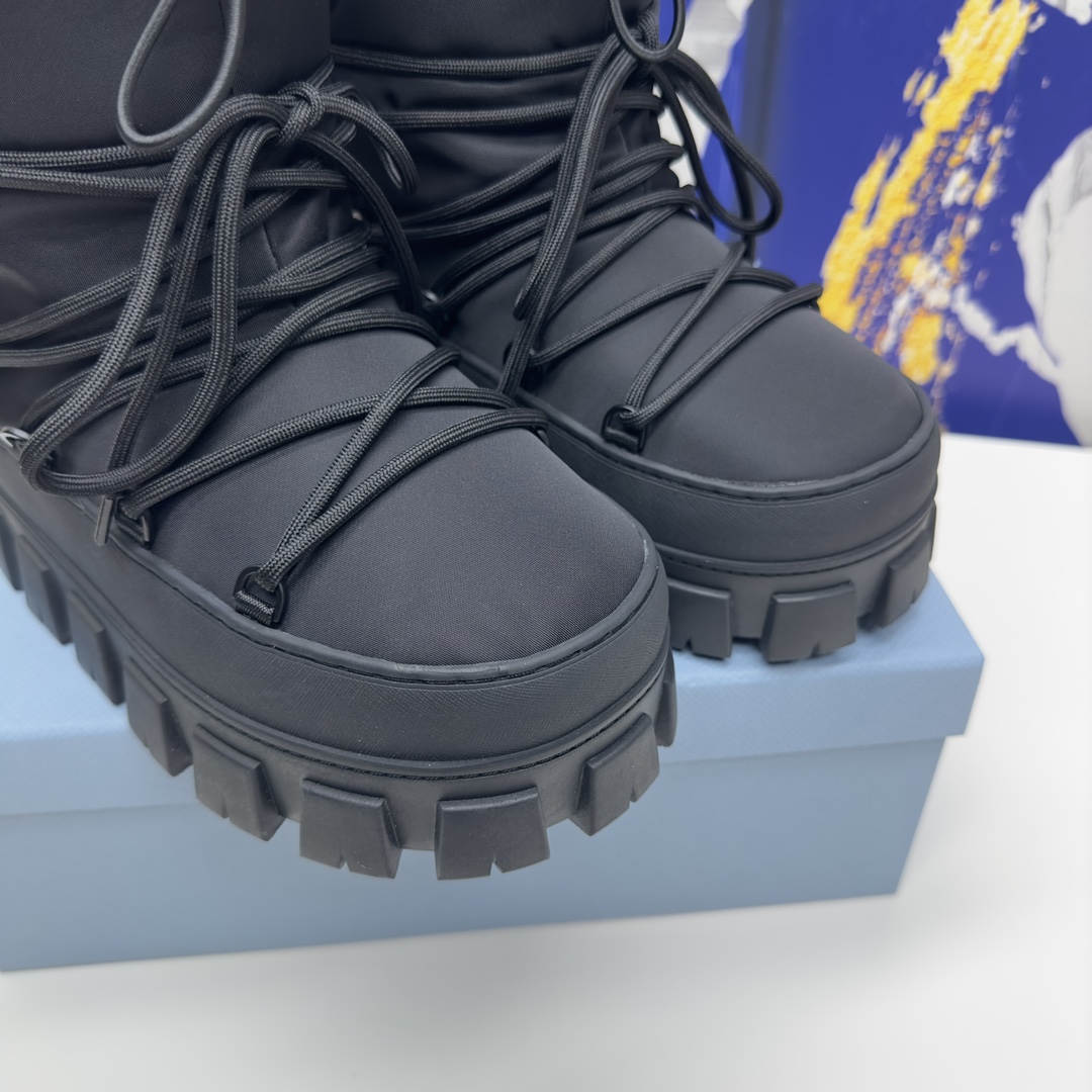 Prada Nylon Gabardine Après-ski Boots - FashionPlug