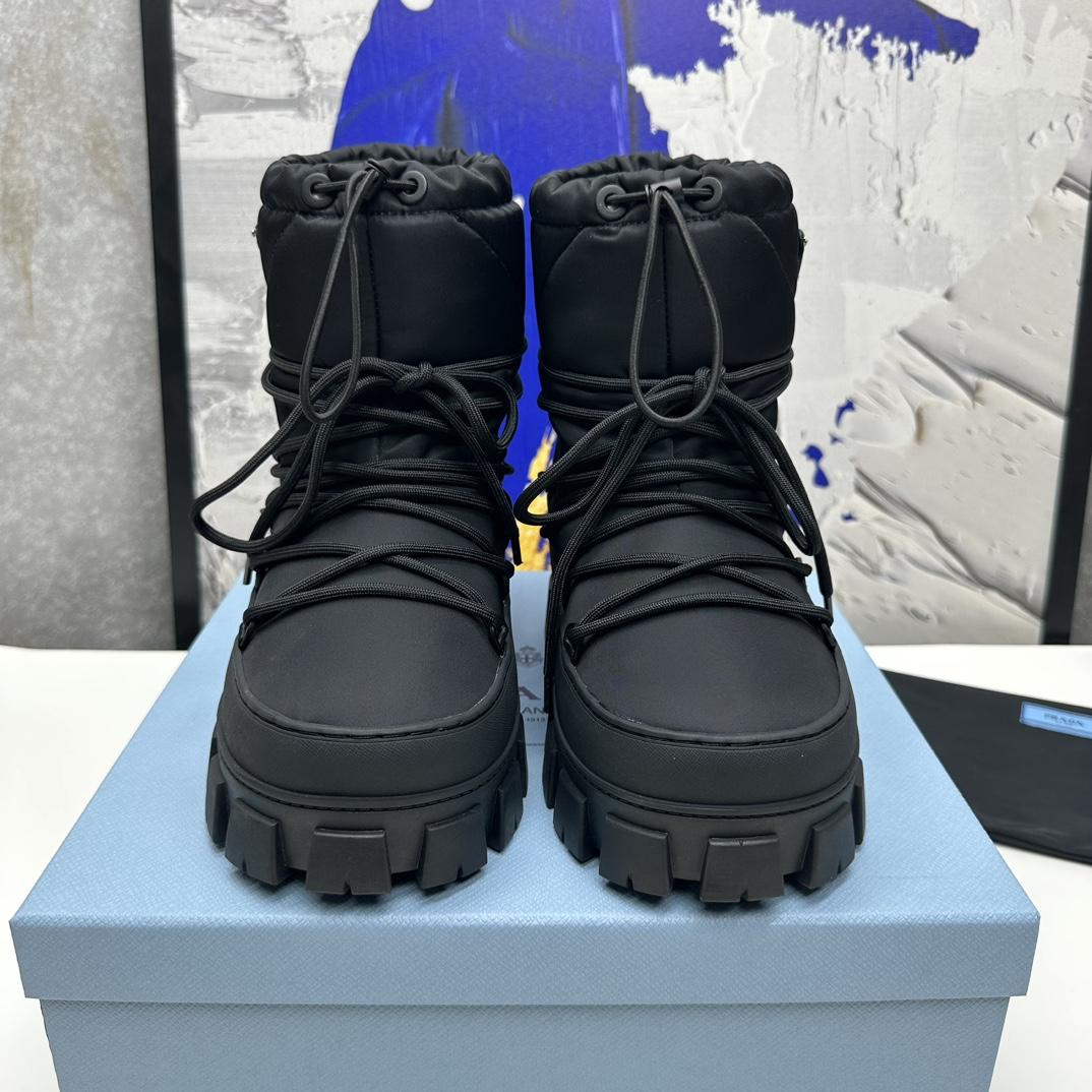 Prada Nylon Gabardine Après-ski Boots - FashionPlug
